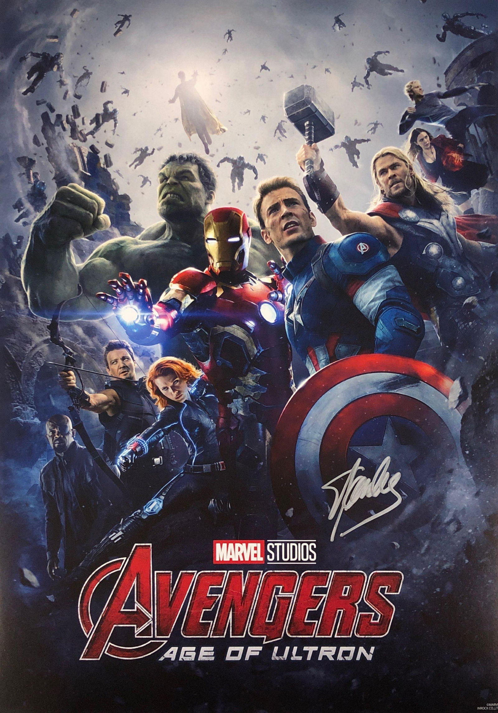 Marvel Avengers Mini Poster Stan Lee Signed (1 of 1)