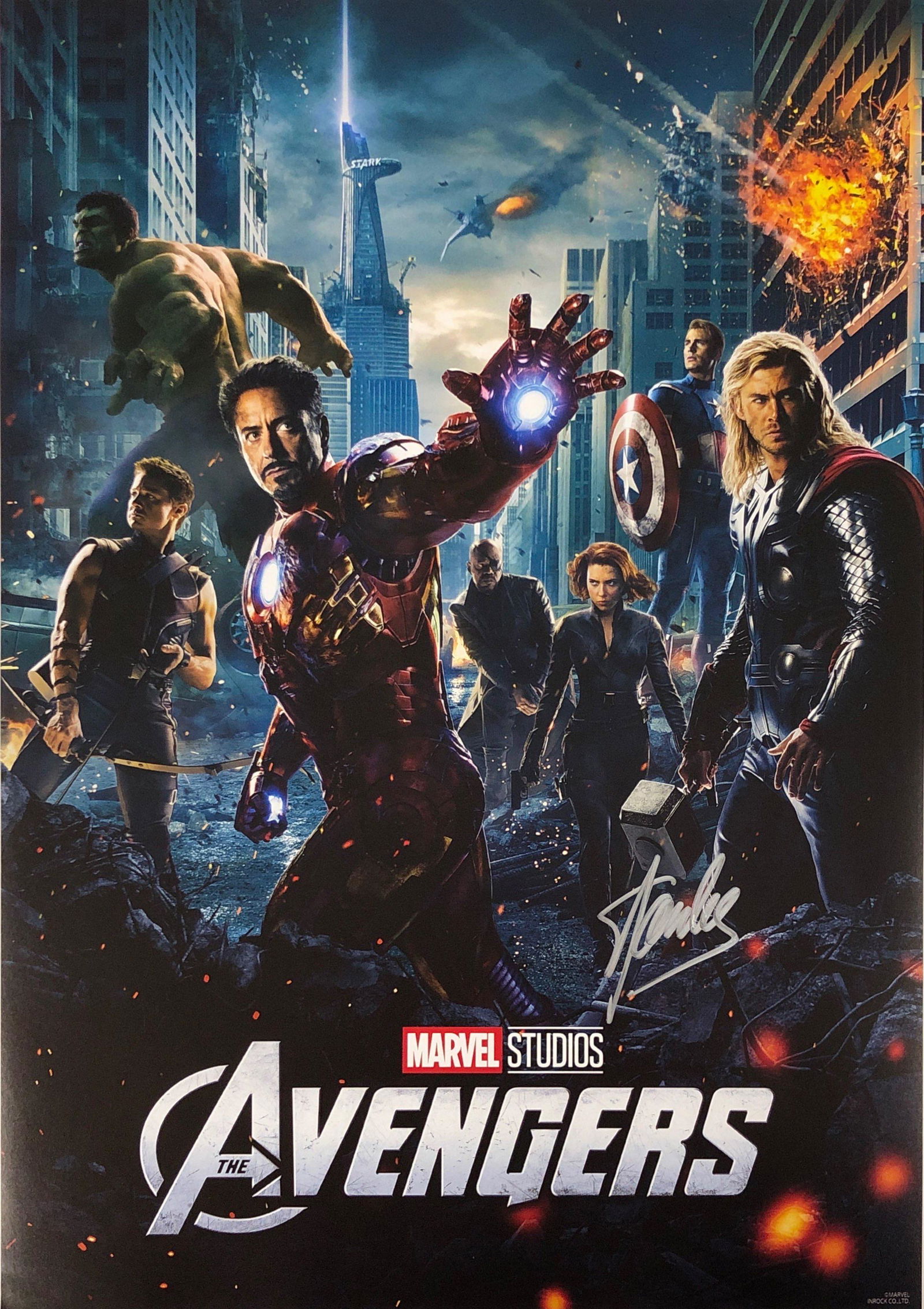 Marvel Avengers Mini Poster Stan Lee Signed (1 of 1)