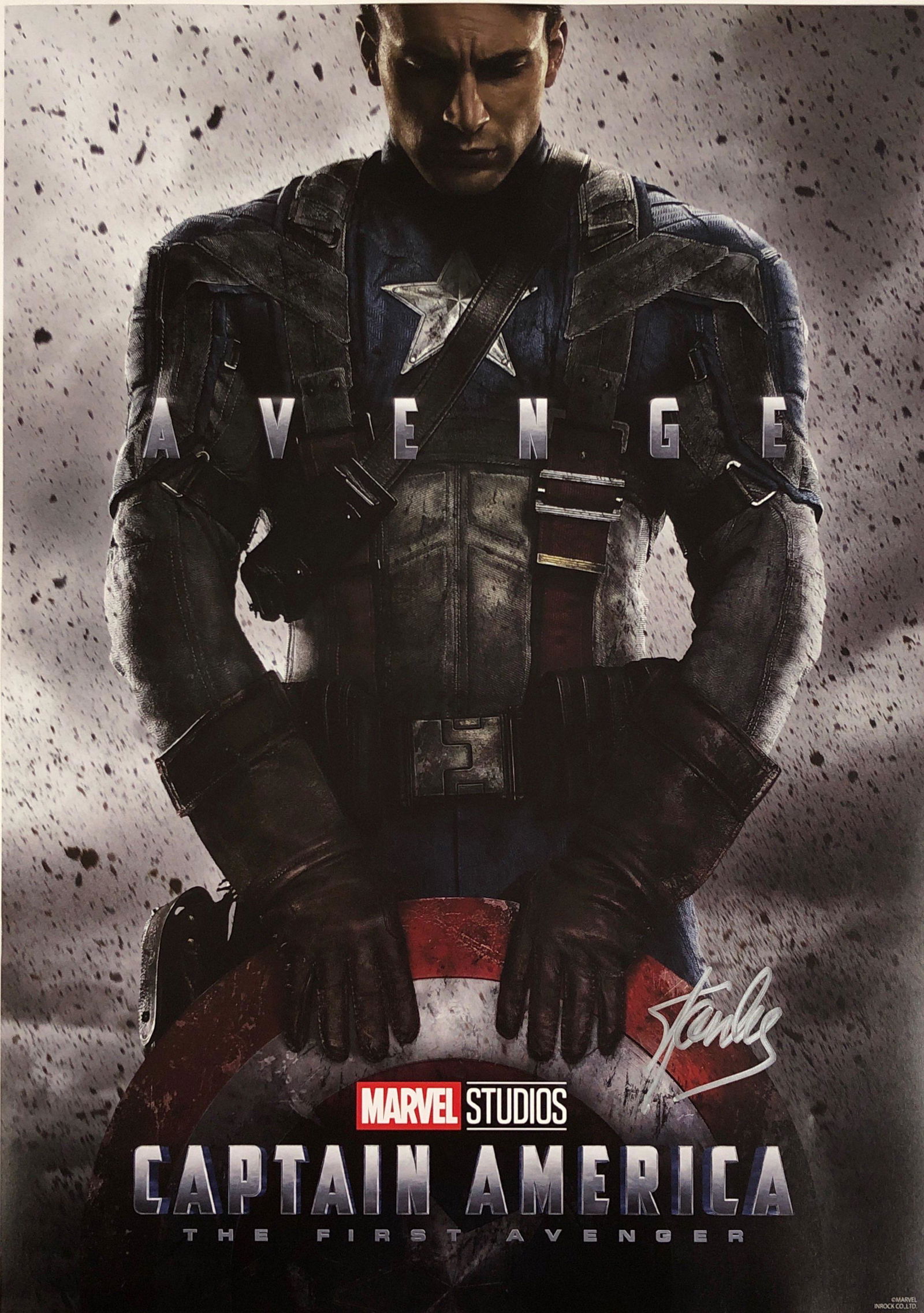 First Avenger Mini Poster Stan Lee Autographed (1 of 1)