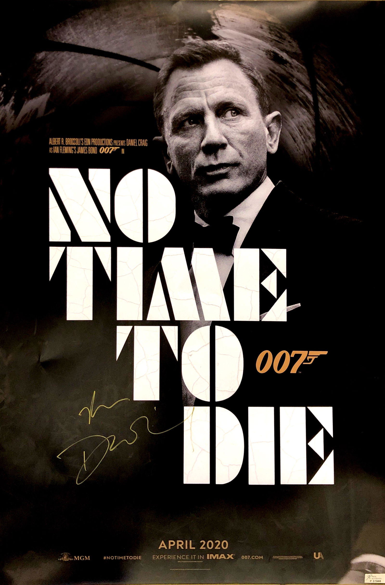 Autograph Signed James Bond 007 No Time to Die Poster (1 of 1)