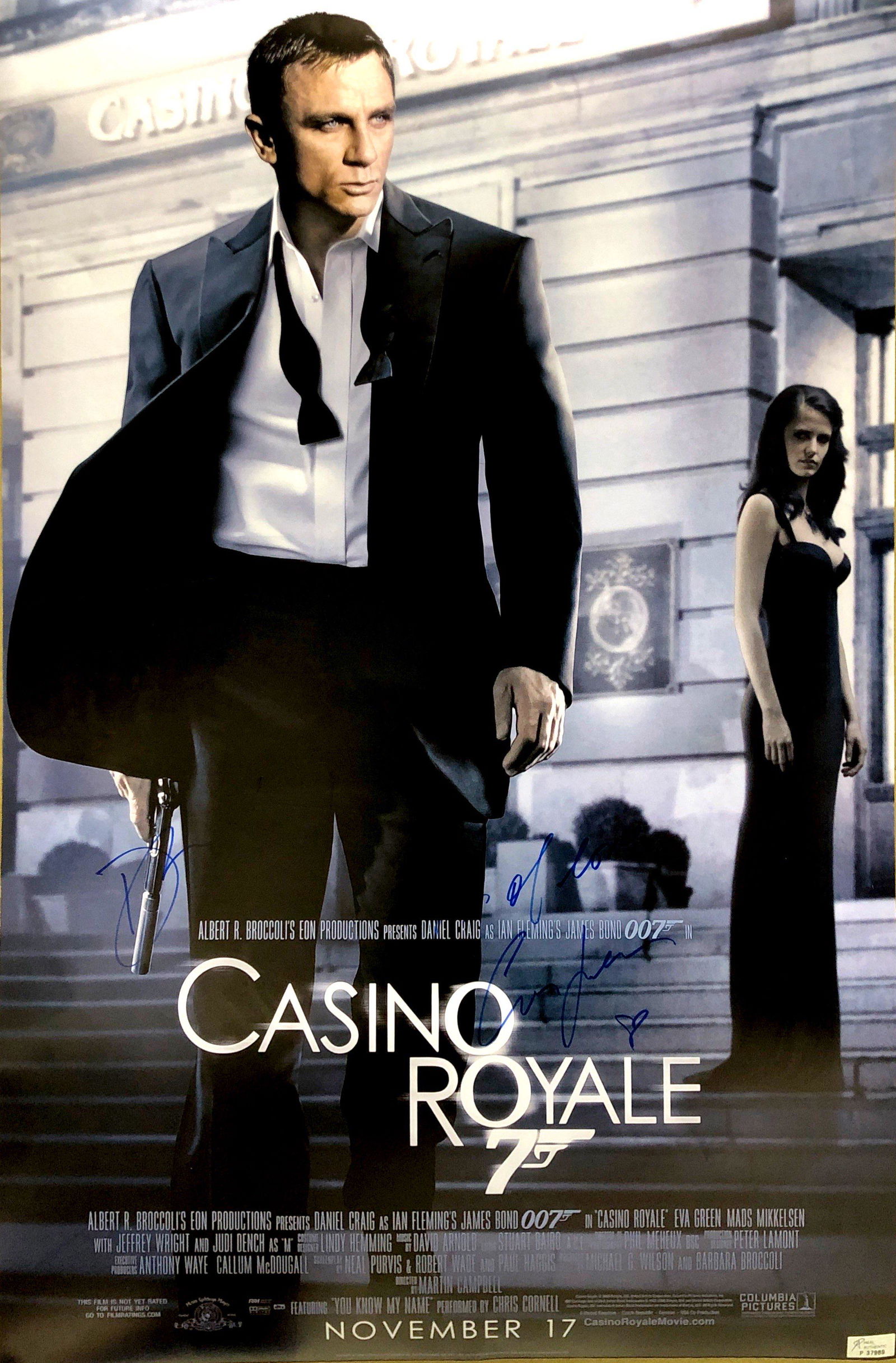 Autograph Signed James Bond 007 Casino Royale Poster (1 of 1)
