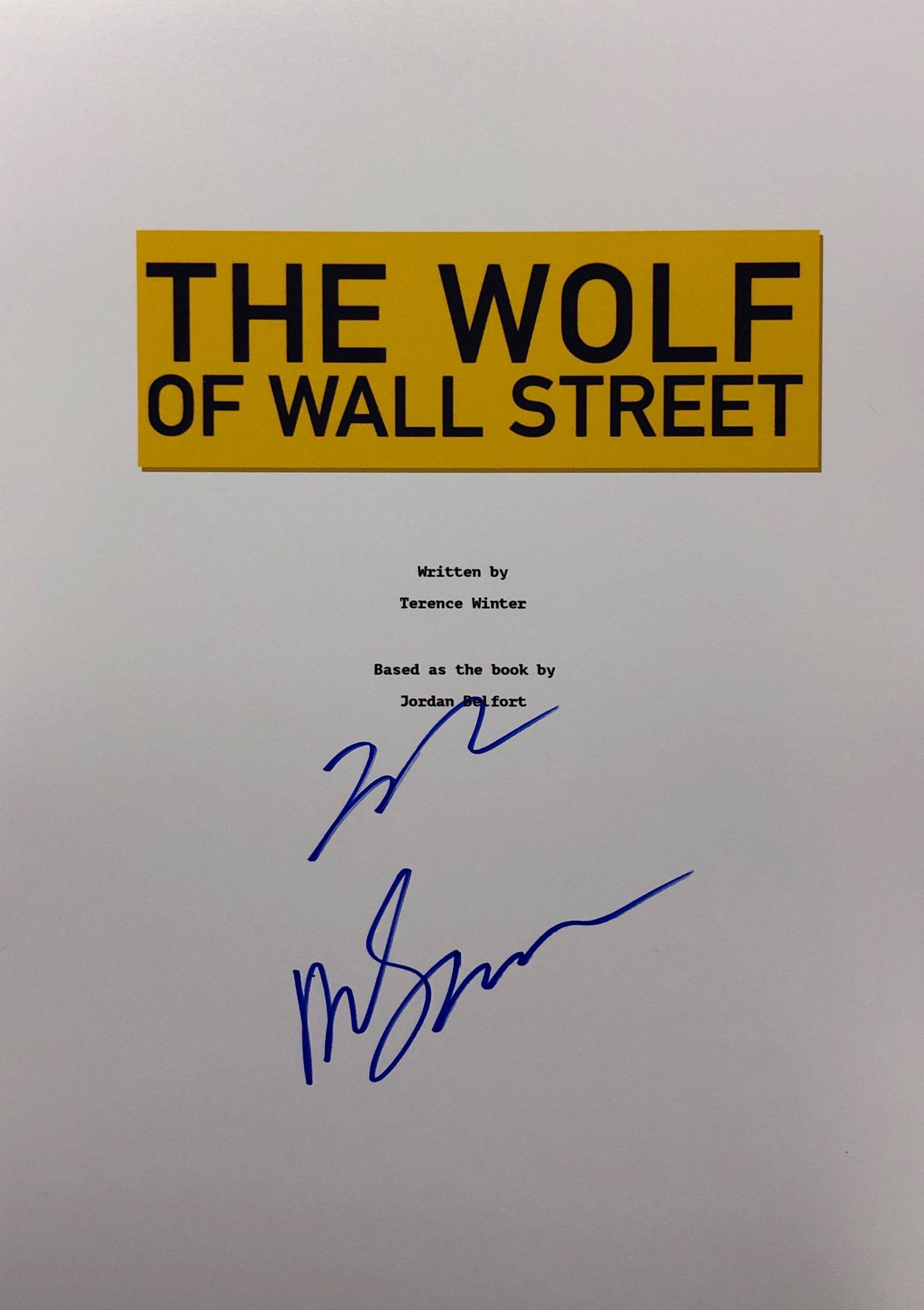 Signed Wolf of Wall Street Movie Script Cover (1 of 1)