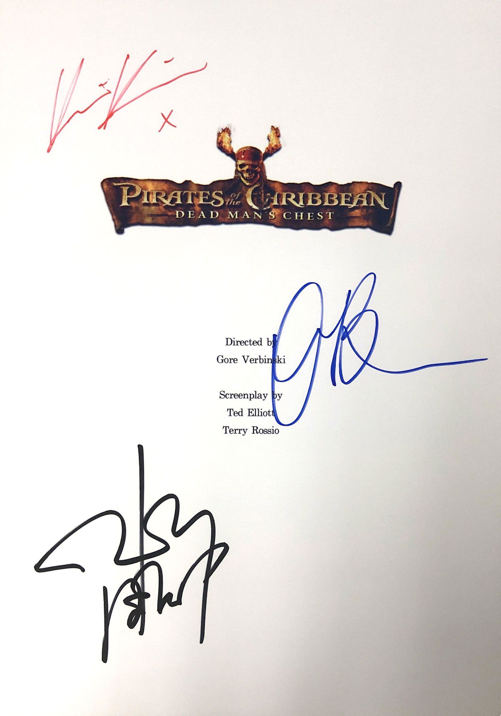 Autograph Signed Pirate of Caribbean Script Cover (1 of 1)