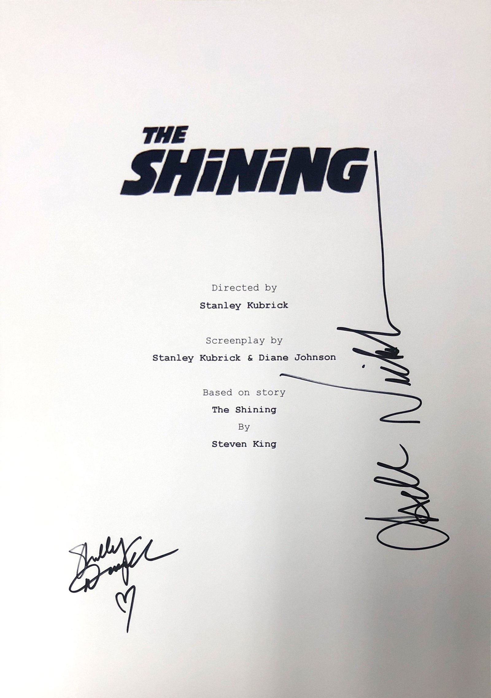 Autograph Signed Shining Script Cover: Autograph Includes: Shelly Duvall, Jack NicholsonUnframed Vertified and Excellent Condition Please kindly read our Terms and Conditions before bidding.