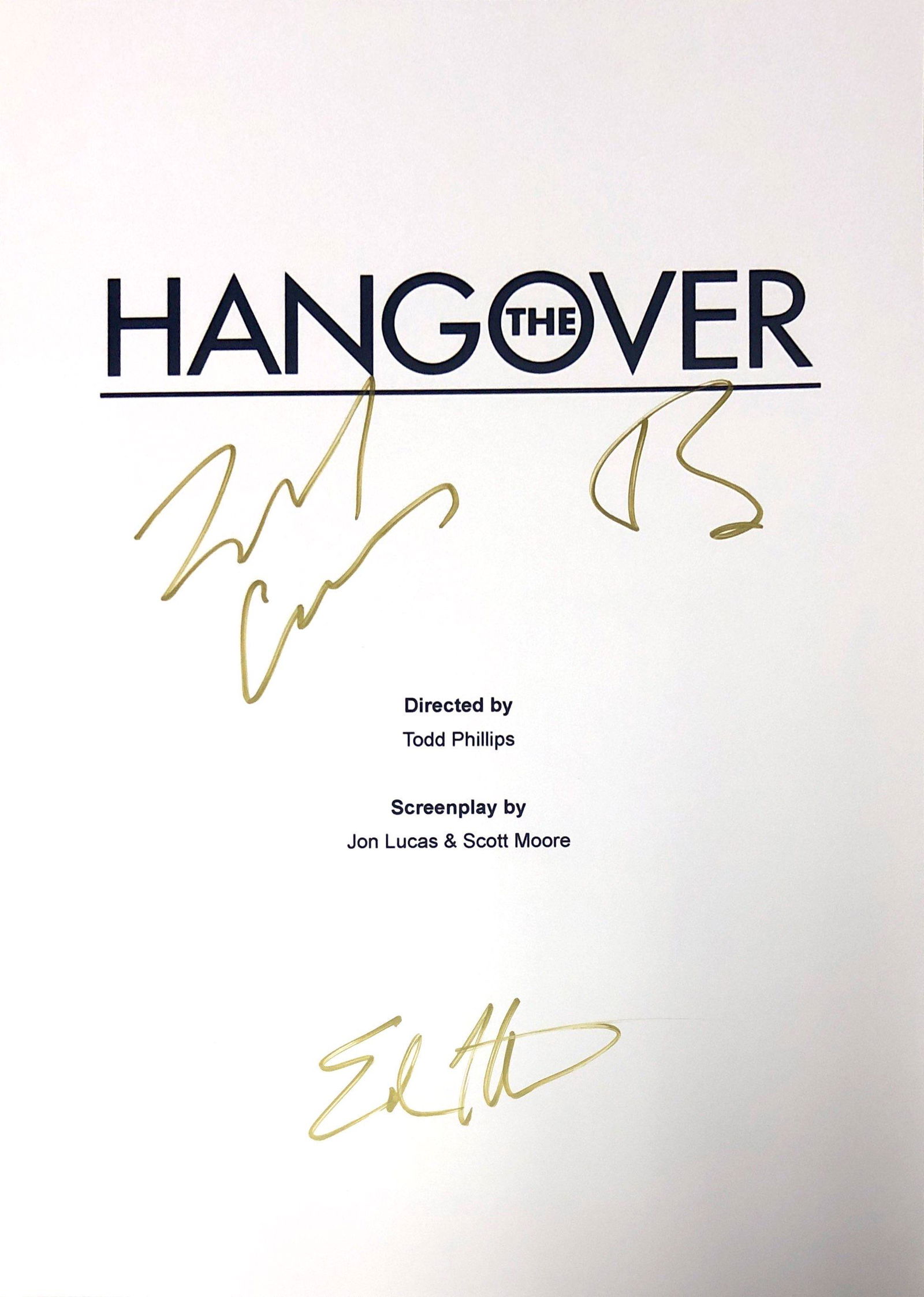 Autograph Signed Hangover Script Cover (1 of 1)