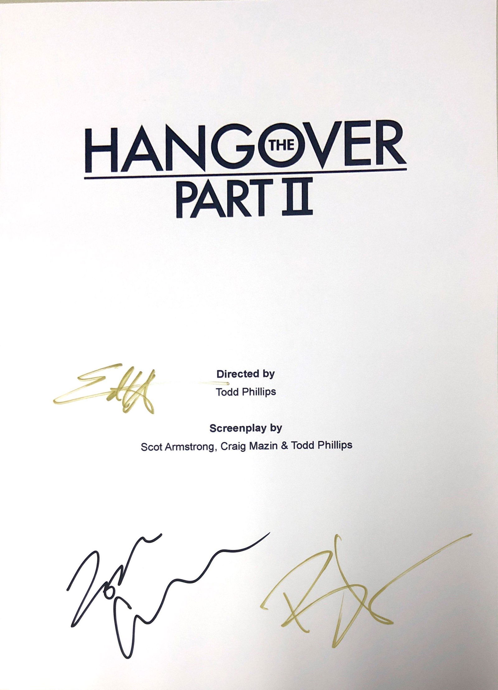 Autograph Signed Hangover 2 Script Cover (1 of 1)
