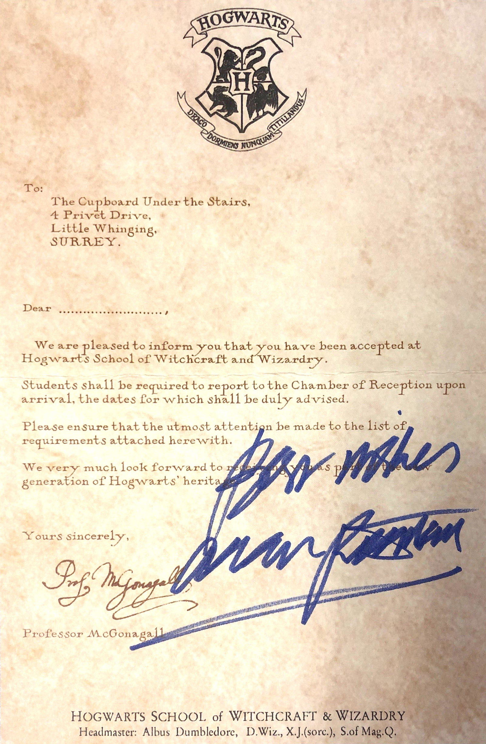 Autograph Signed Harry Potter Prints (1 of 1)