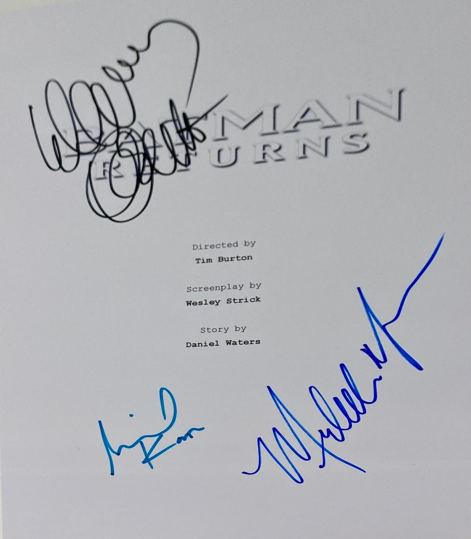 Michael Keaton Autograph Signed Batman Returns Script (1 of 1)