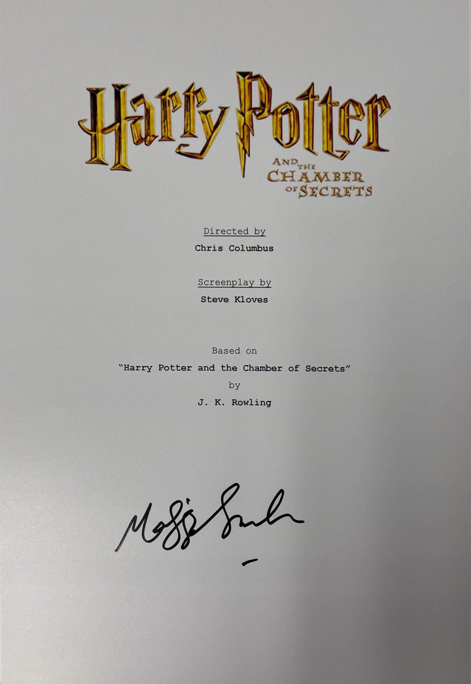Autograph Signed Harry Potter Chamber of Secrets Script (1 of 1)