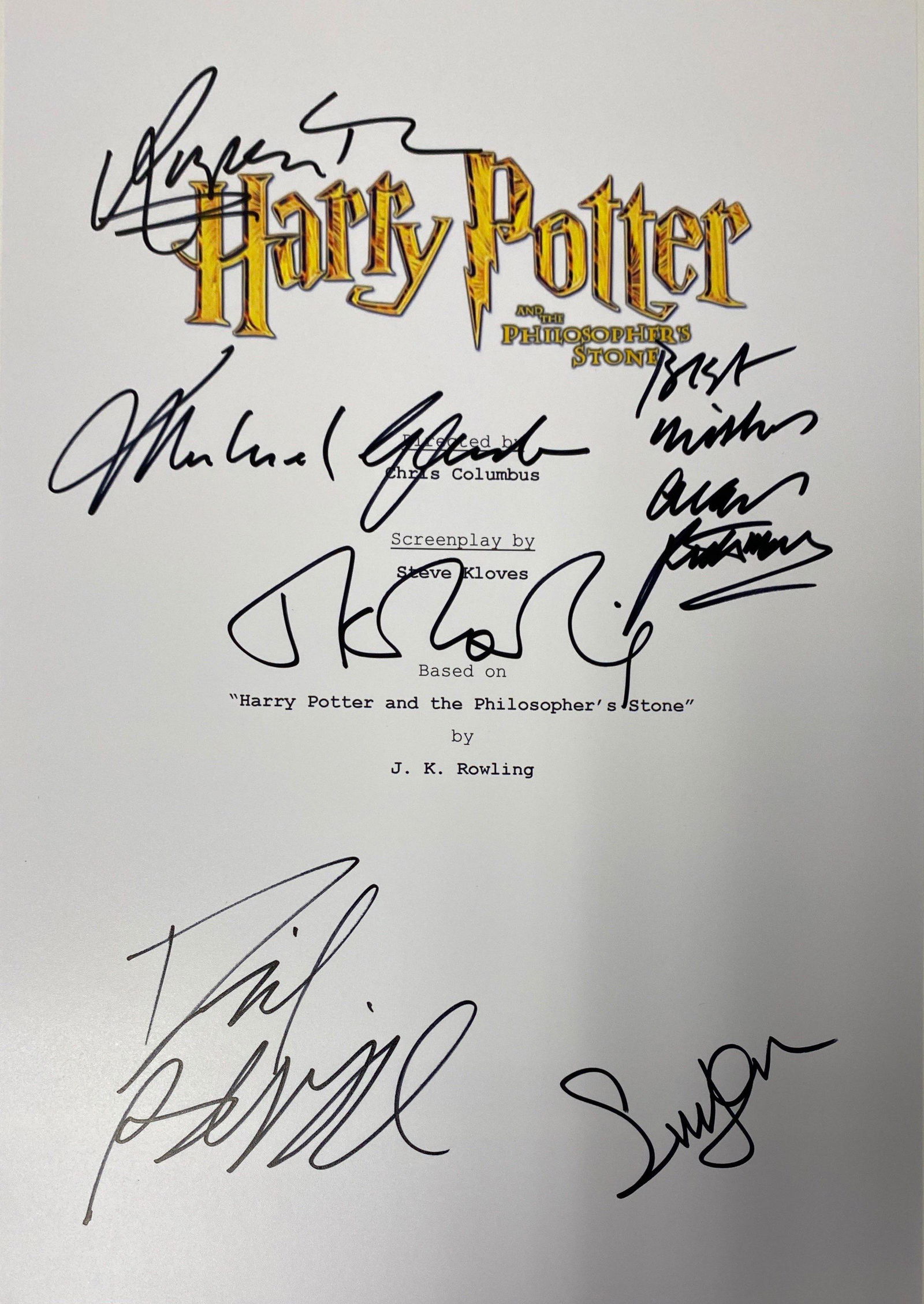 Autograph Signed Harry Potter Philosophers Stone Script (1 of 1)