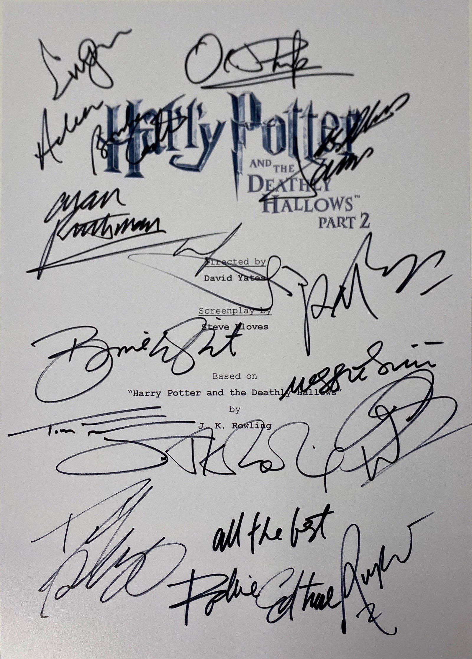 Autograph Signed Harry Potter Deathly Hallows Pt 2 (1 of 1)