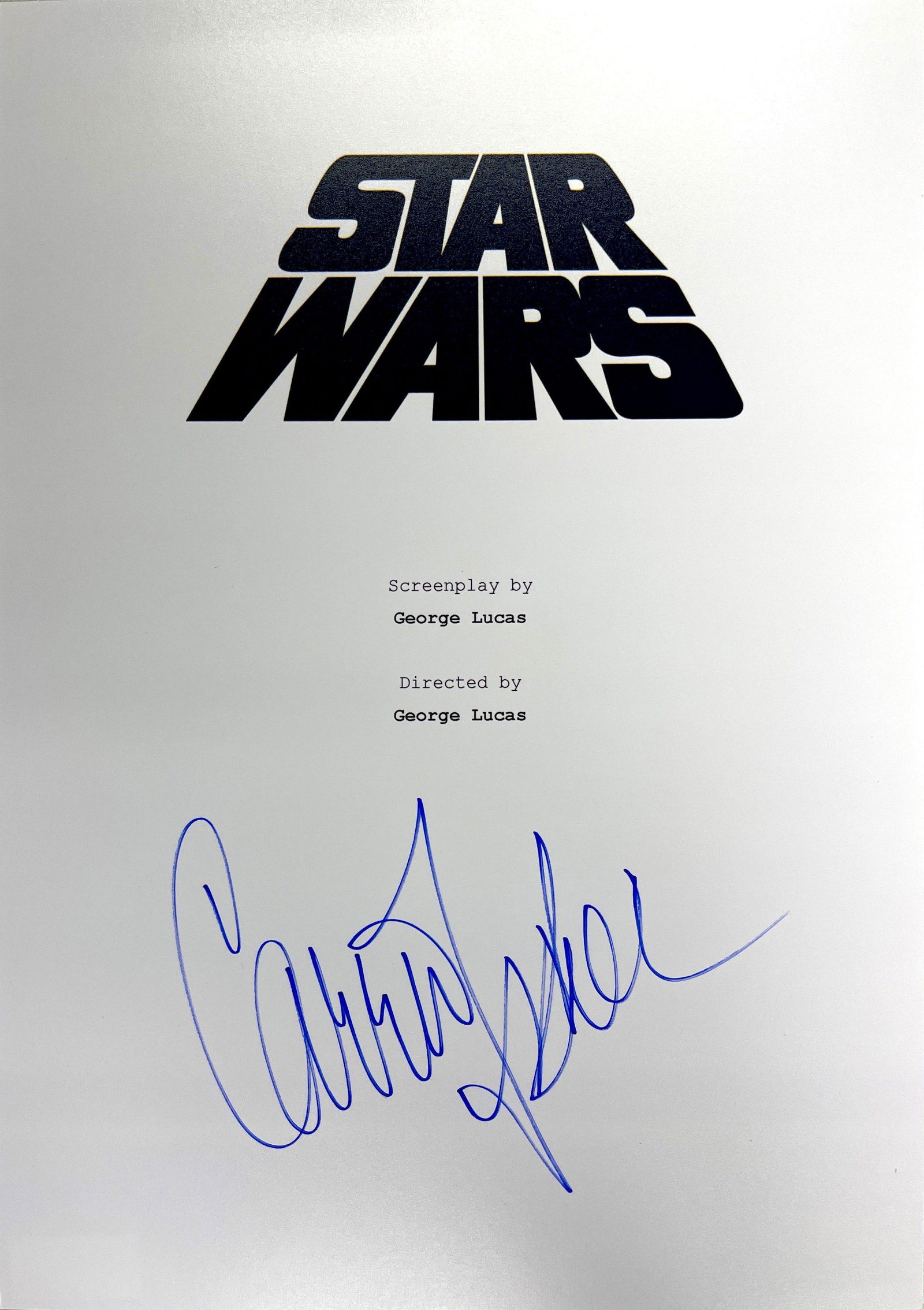 Autograph Signed Star Wars Script Cover (1 of 1)