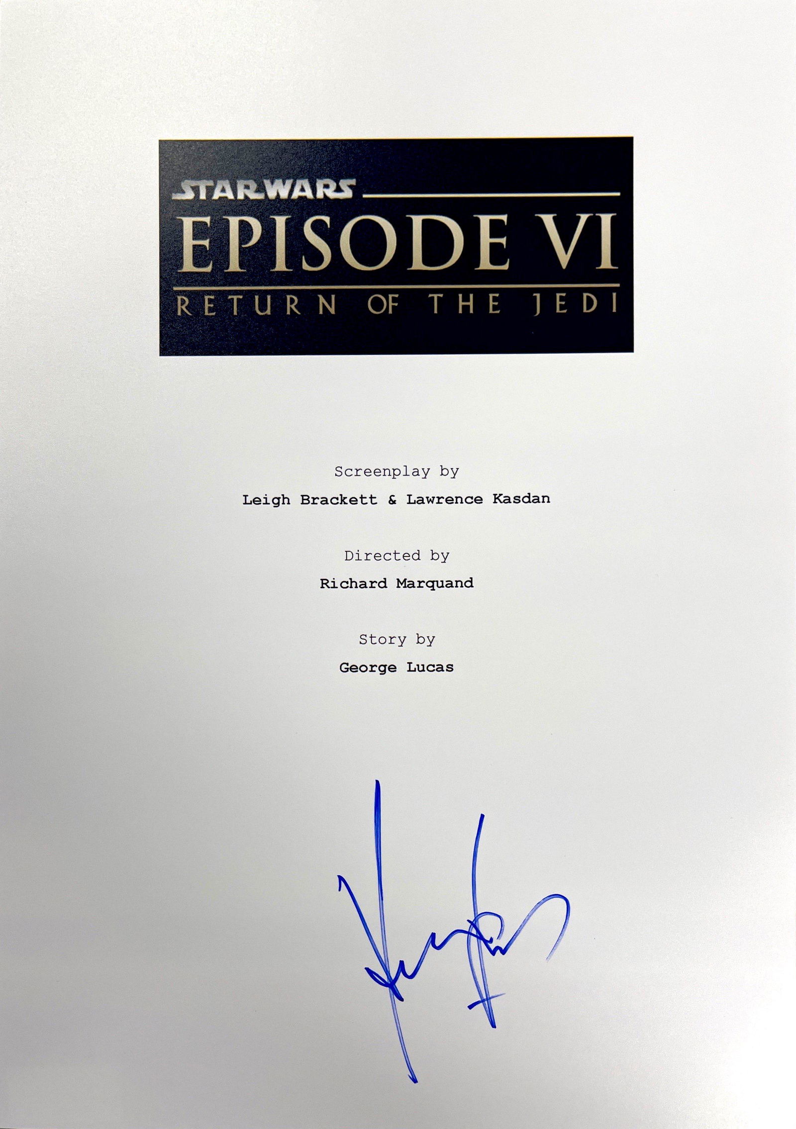 Autograph Signed Star Wars Return of the Jedi Script (1 of 1)
