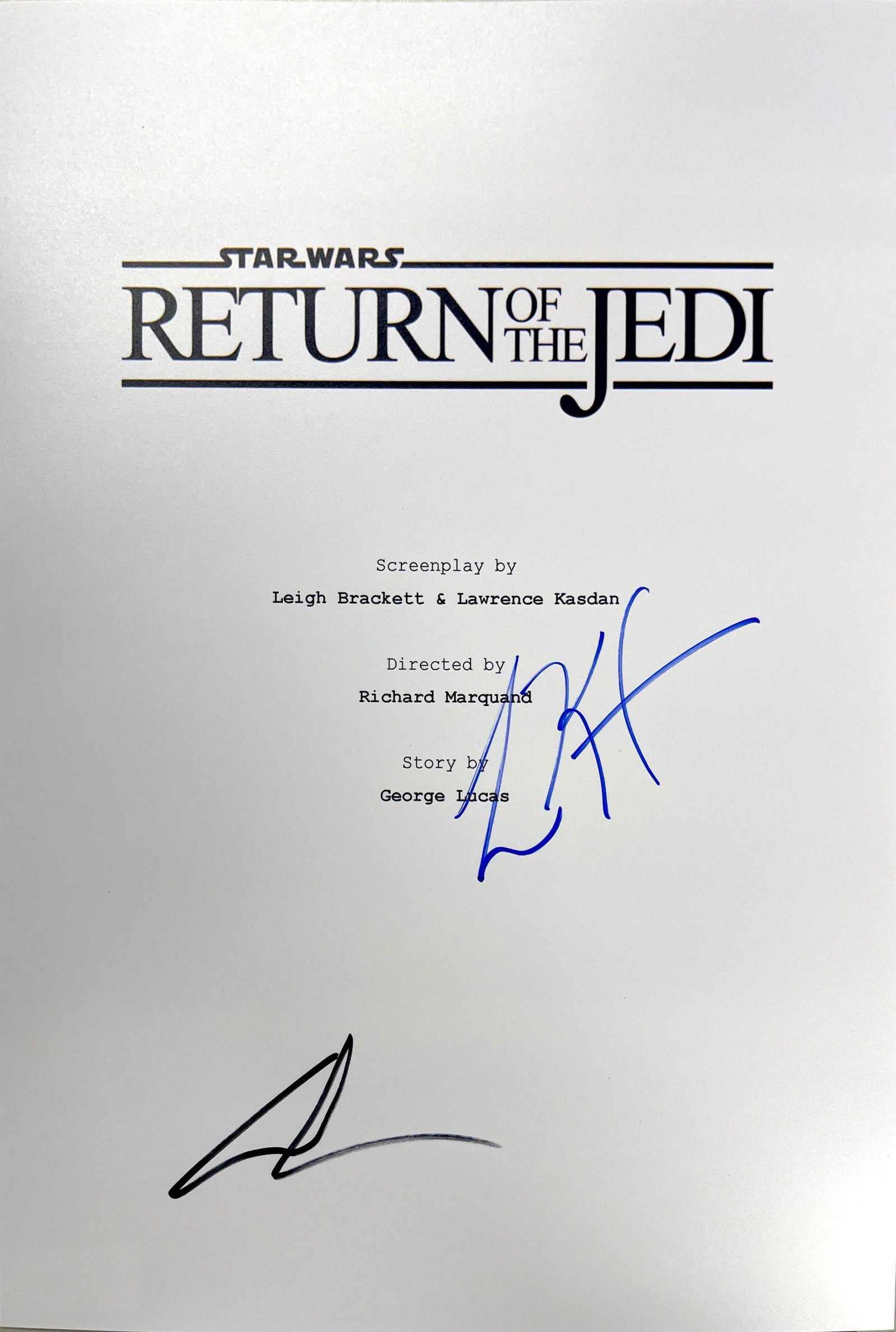 Autograph Signed Star Wars Return of the Jedi Script (1 of 1)