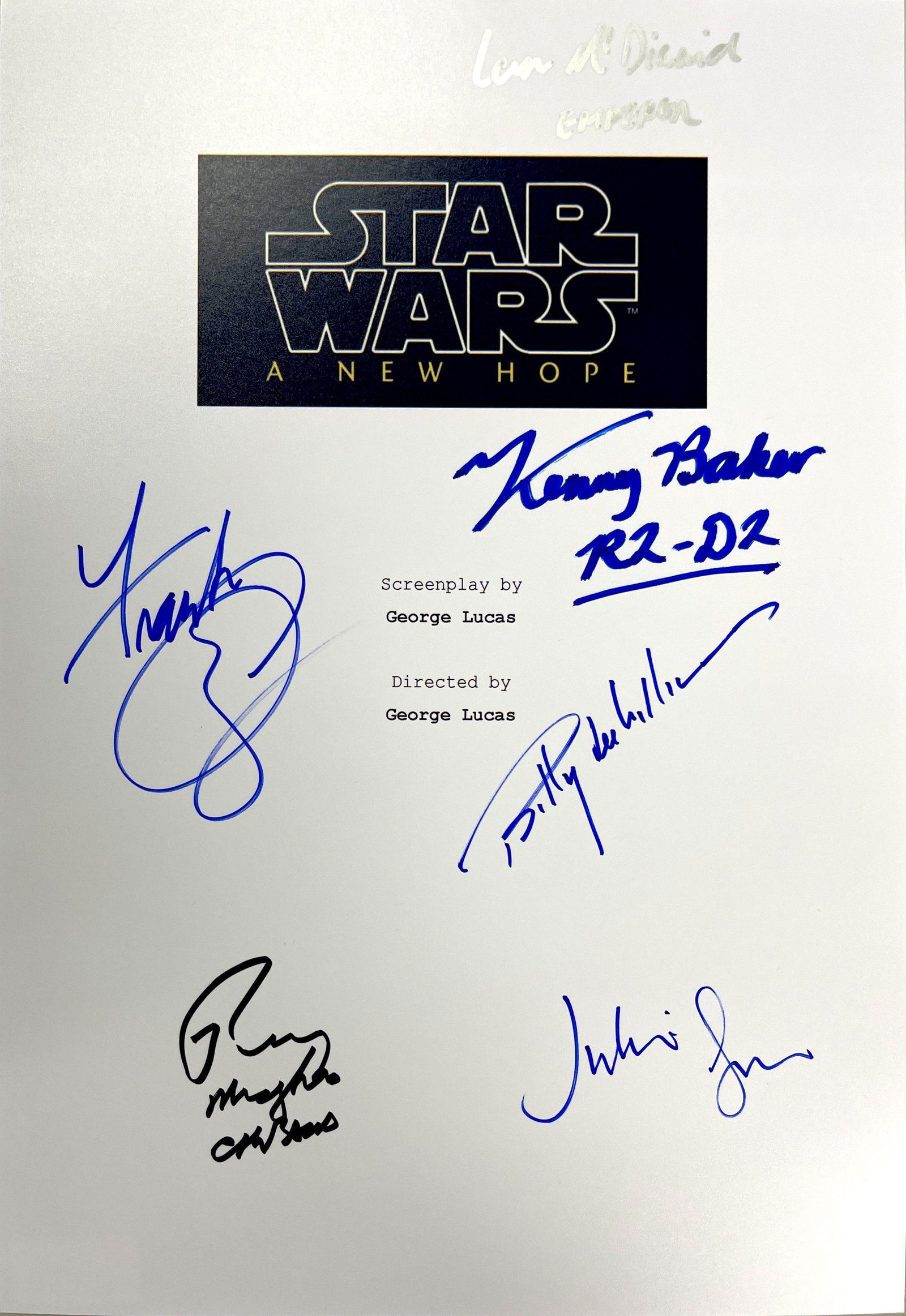 Autograph Signed Star Wars New Hope Script Cover (1 of 1)