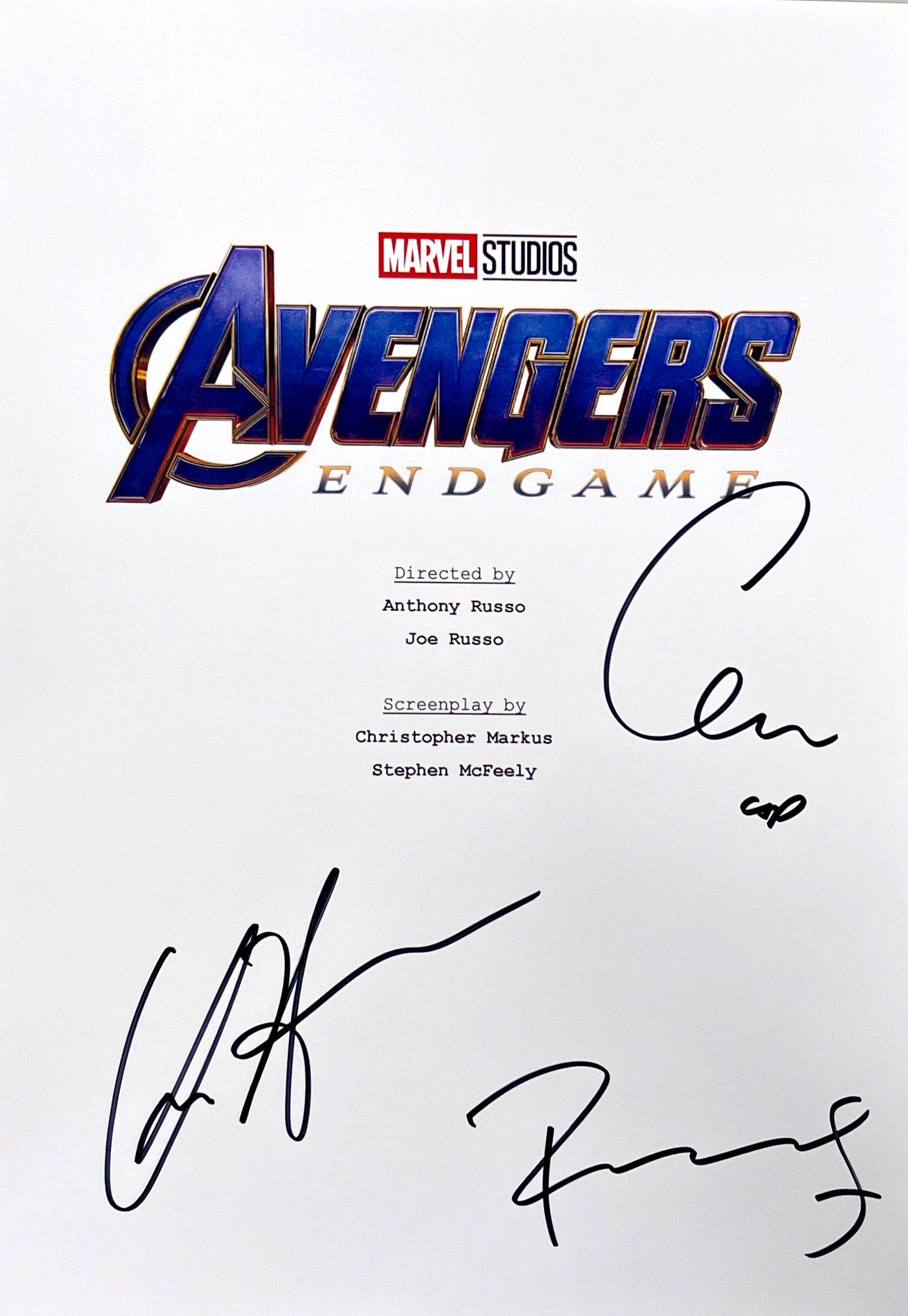 Autograph Signed Avengers Endgame Script Cover (1 of 1)