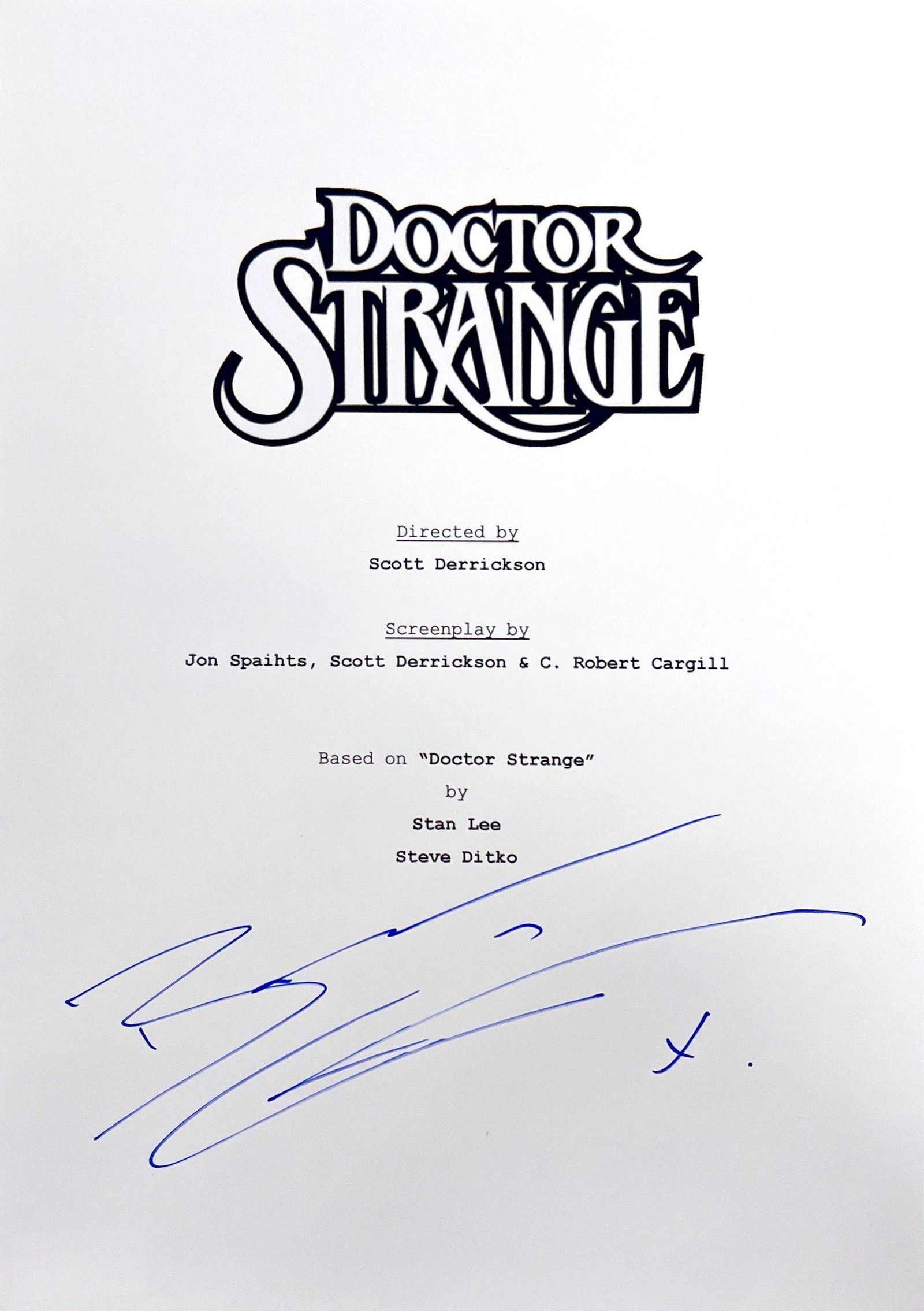 Autograph Signed Doctor Strange Script Cover (1 of 1)