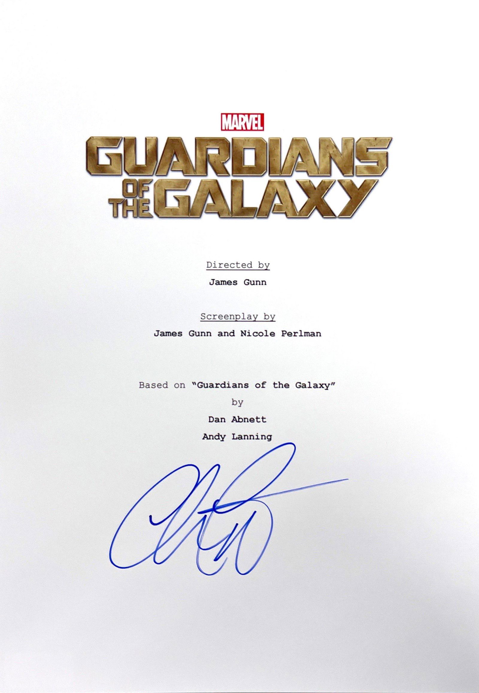 Autograph Signed Guardians of the Galaxy Script Cover (1 of 1)