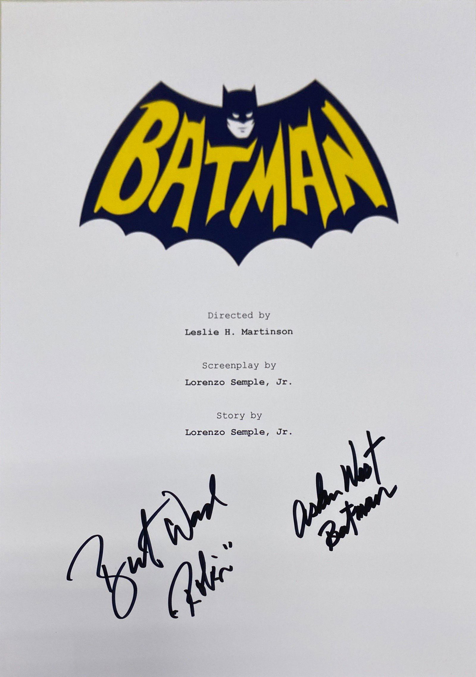 Autograph Signed Batman Script Cover (1 of 1)