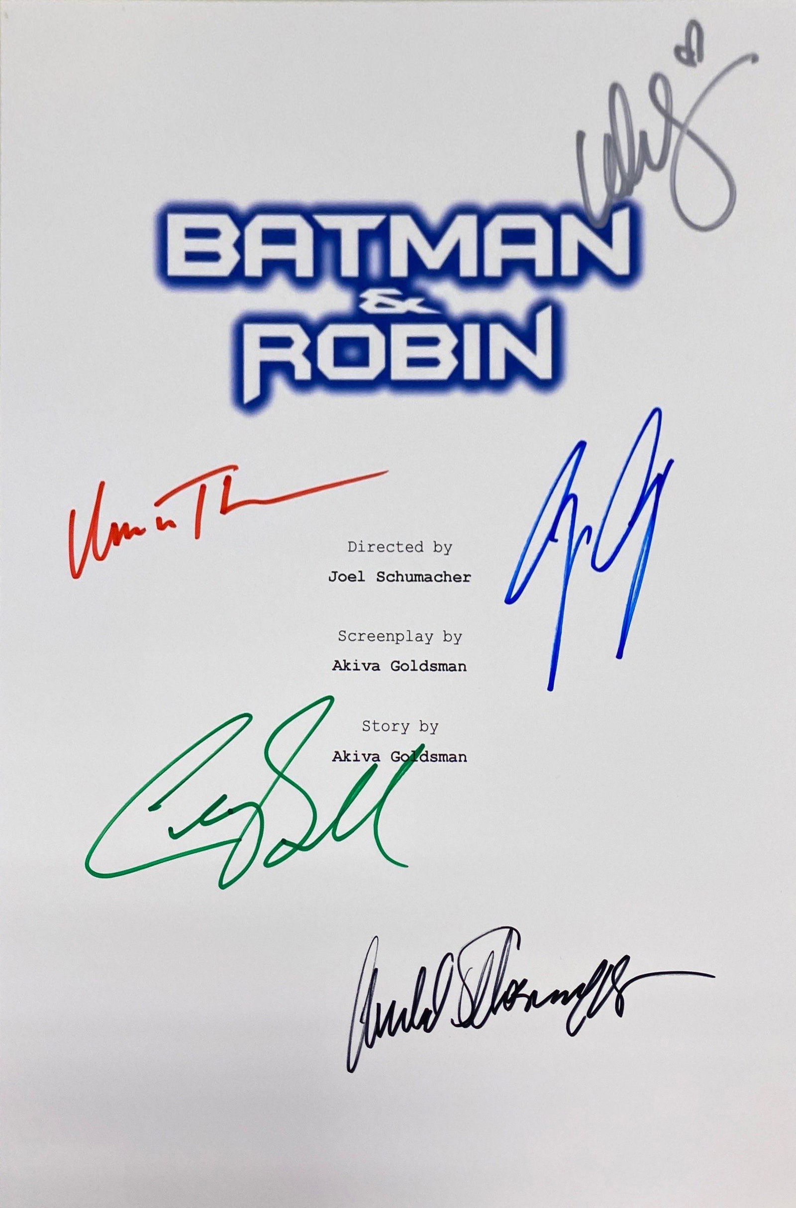 Autograph Signed Batman & Robin Script Cover (1 of 1)