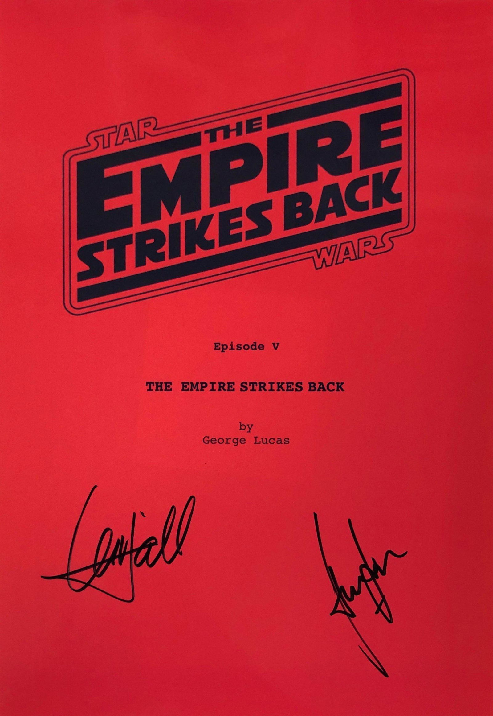 Star Wars Empire Strikes Back Signed Script Cover (1 of 1)