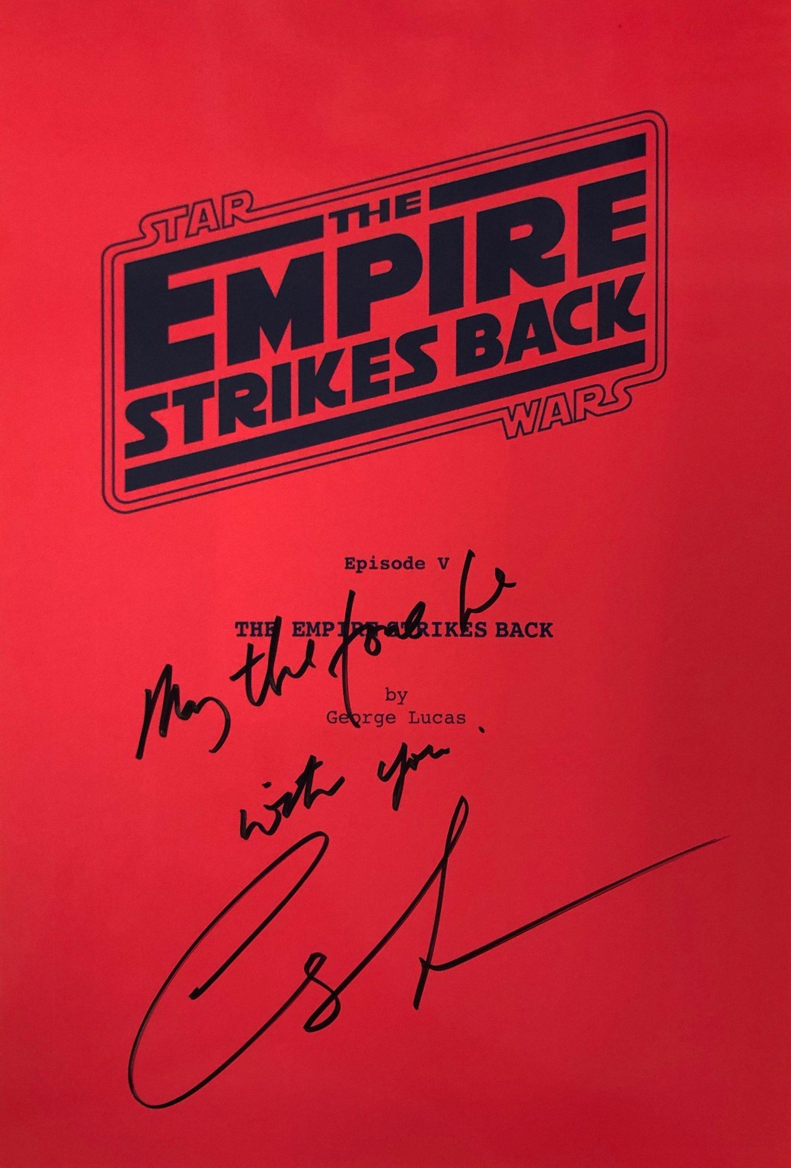 Star Wars Empire Strikes Back Signed Script Cover (1 of 1)
