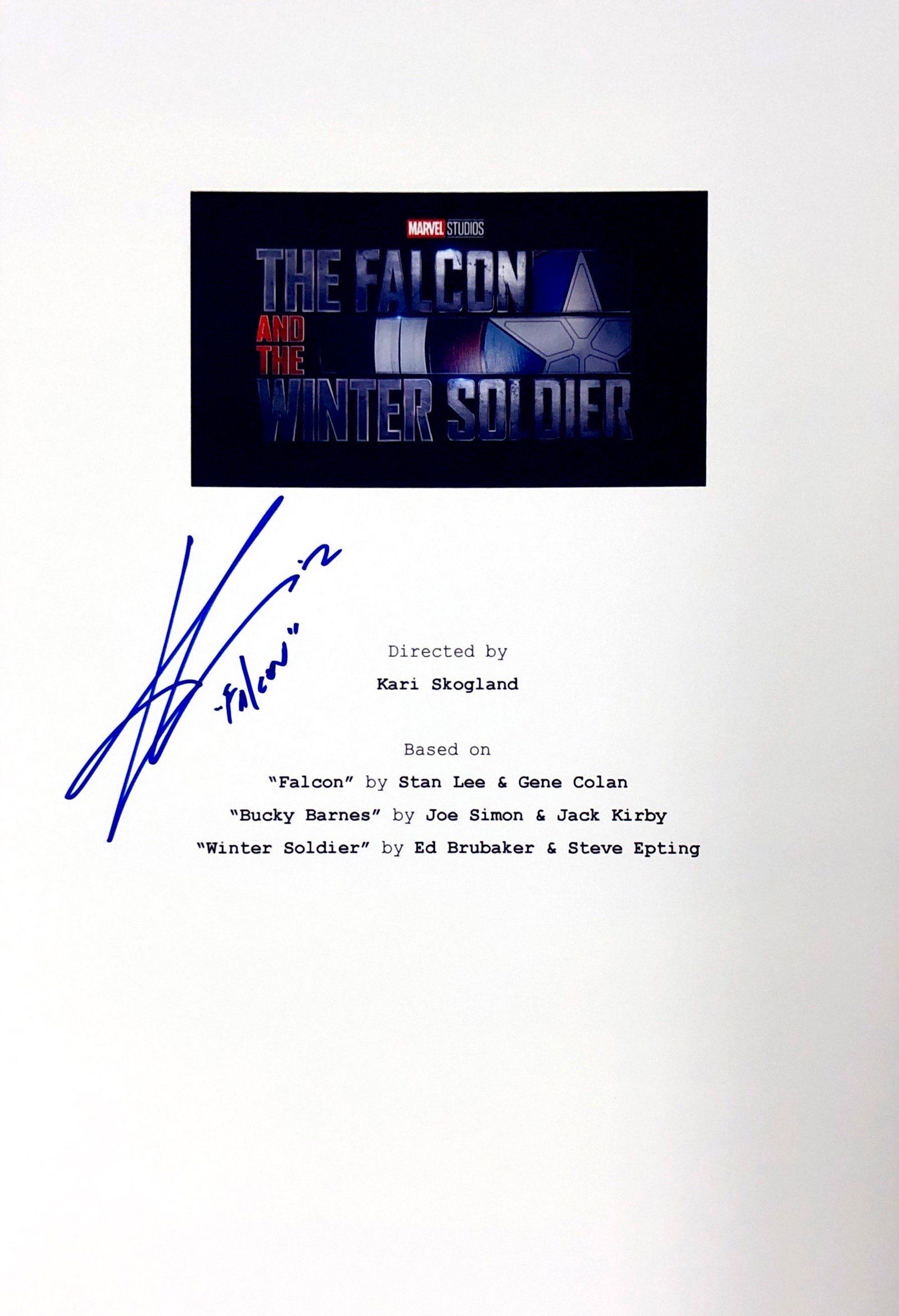 Anthony Mackie Autograph Signed Spiderman Script Cover (1 of 1)