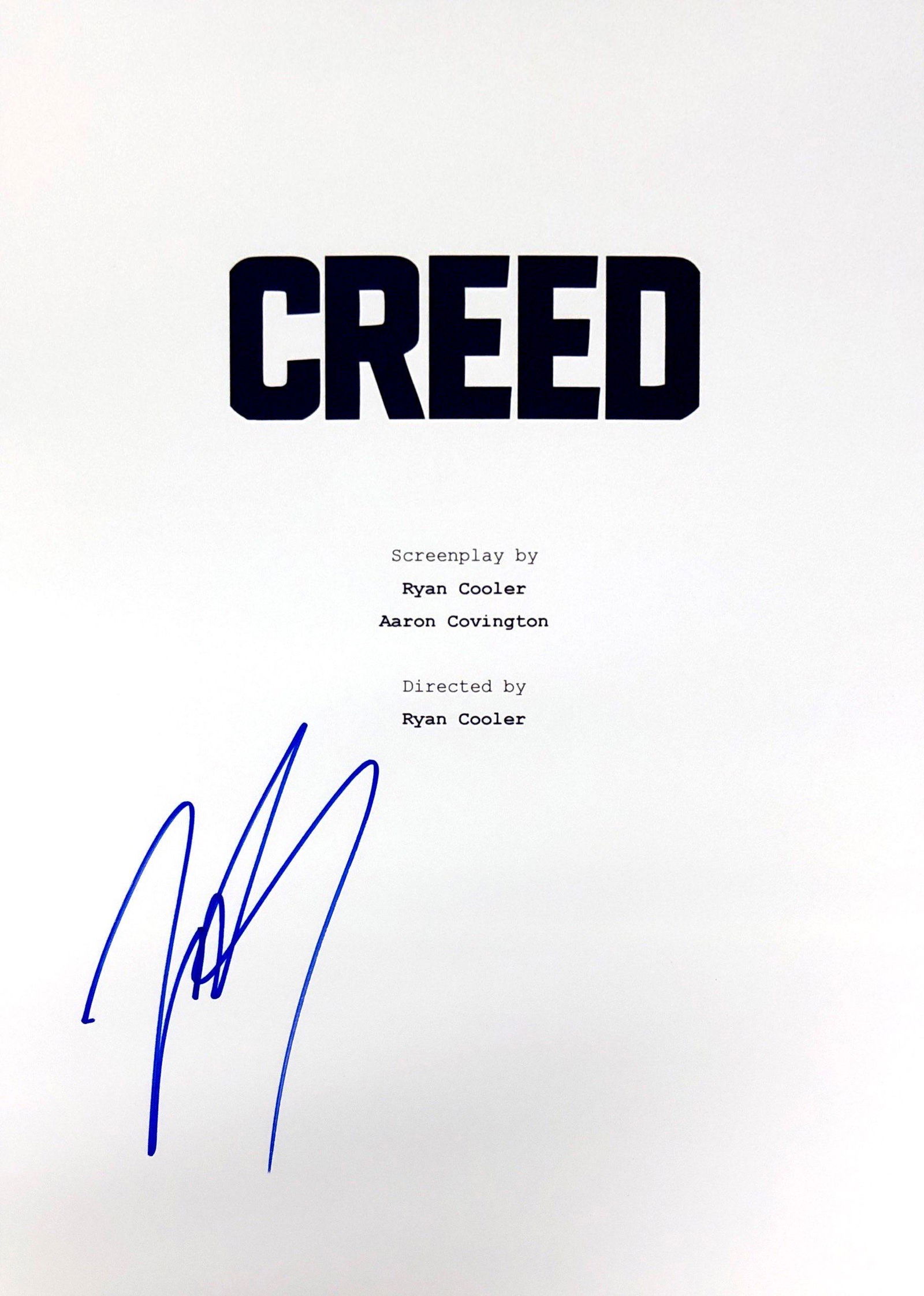 Michael B Jordan Autograph Signed Creed Script Cover (1 of 1)