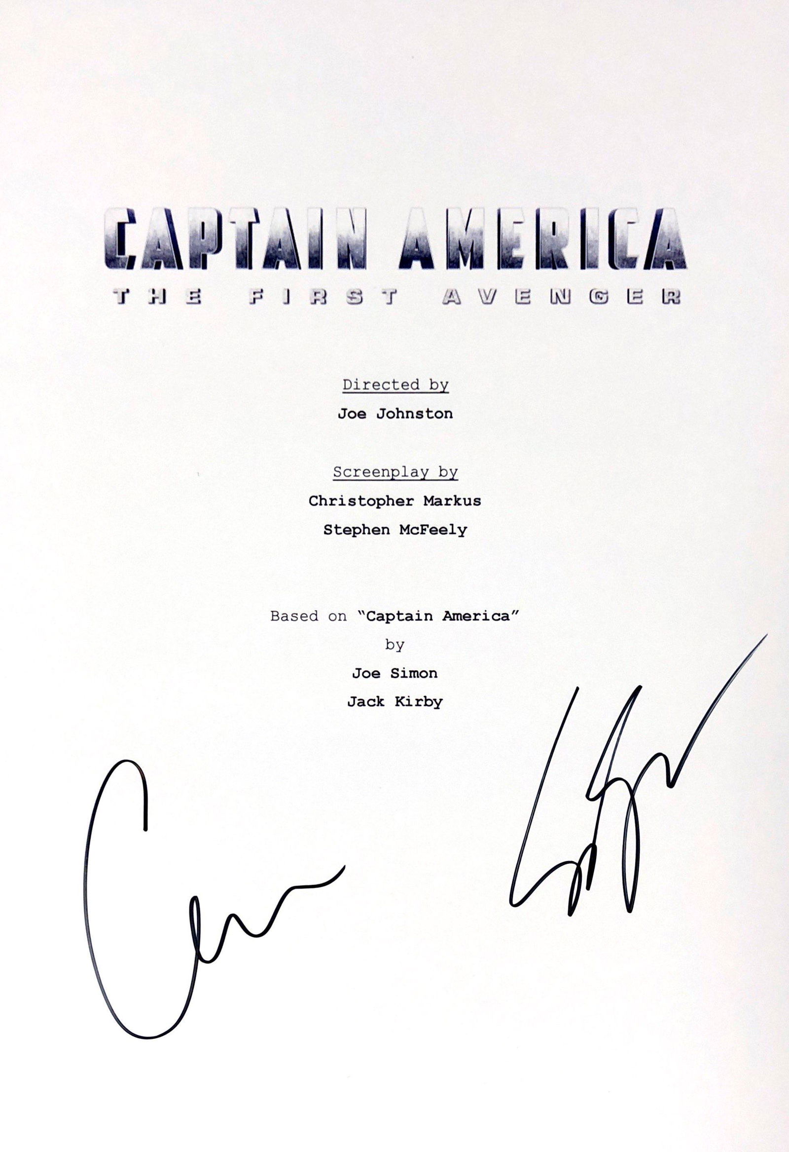 Sebastian Stan Chris Evans Autograph Signed Captain (1 of 1)