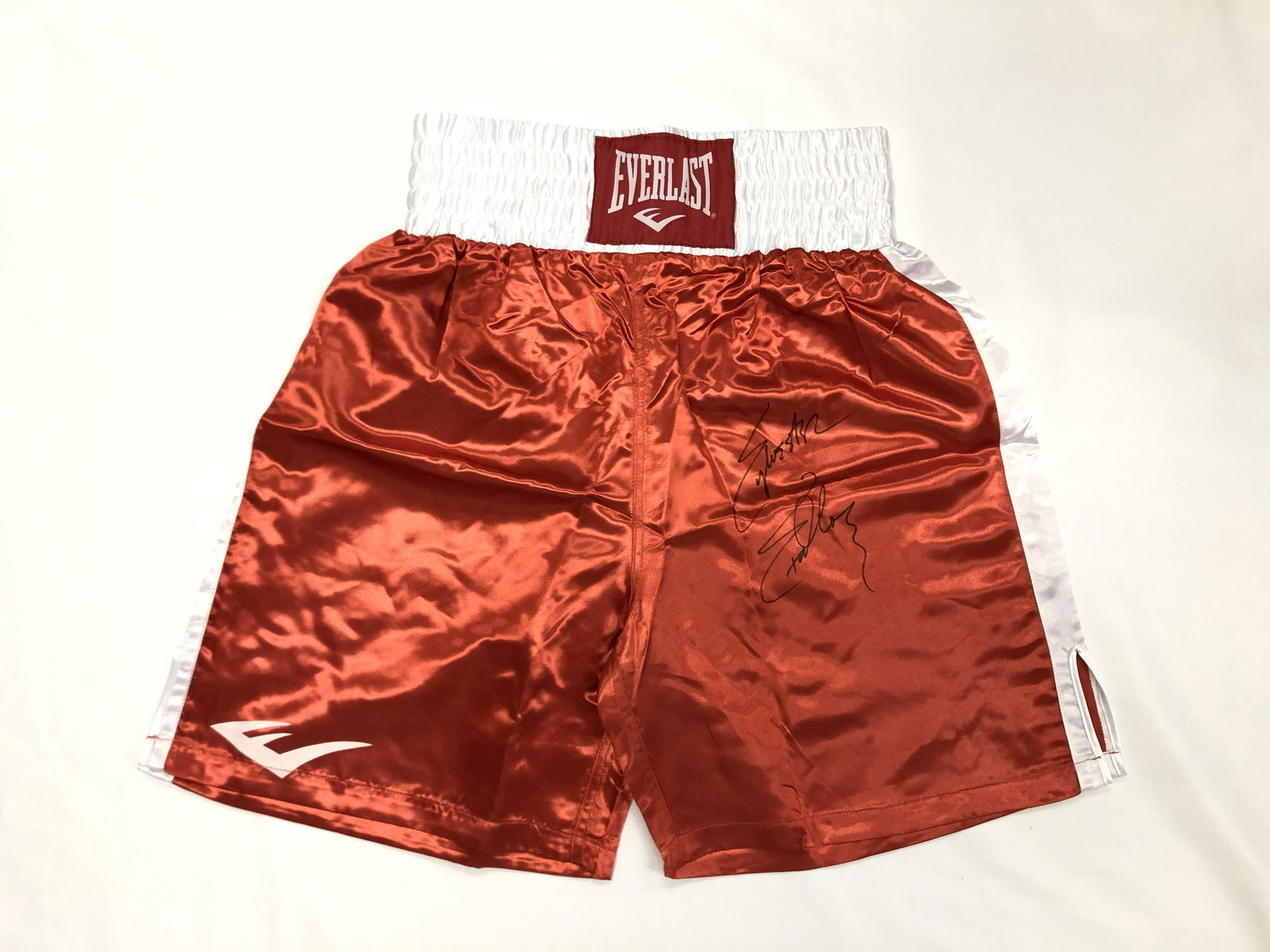 Sylvester Stallone Autograph Signd Boxing Shorts: Autograph Includes: Sylvester StalloneUnframed Vertified and Excellent Condition Please kindly read our Terms and Conditions before bidding.