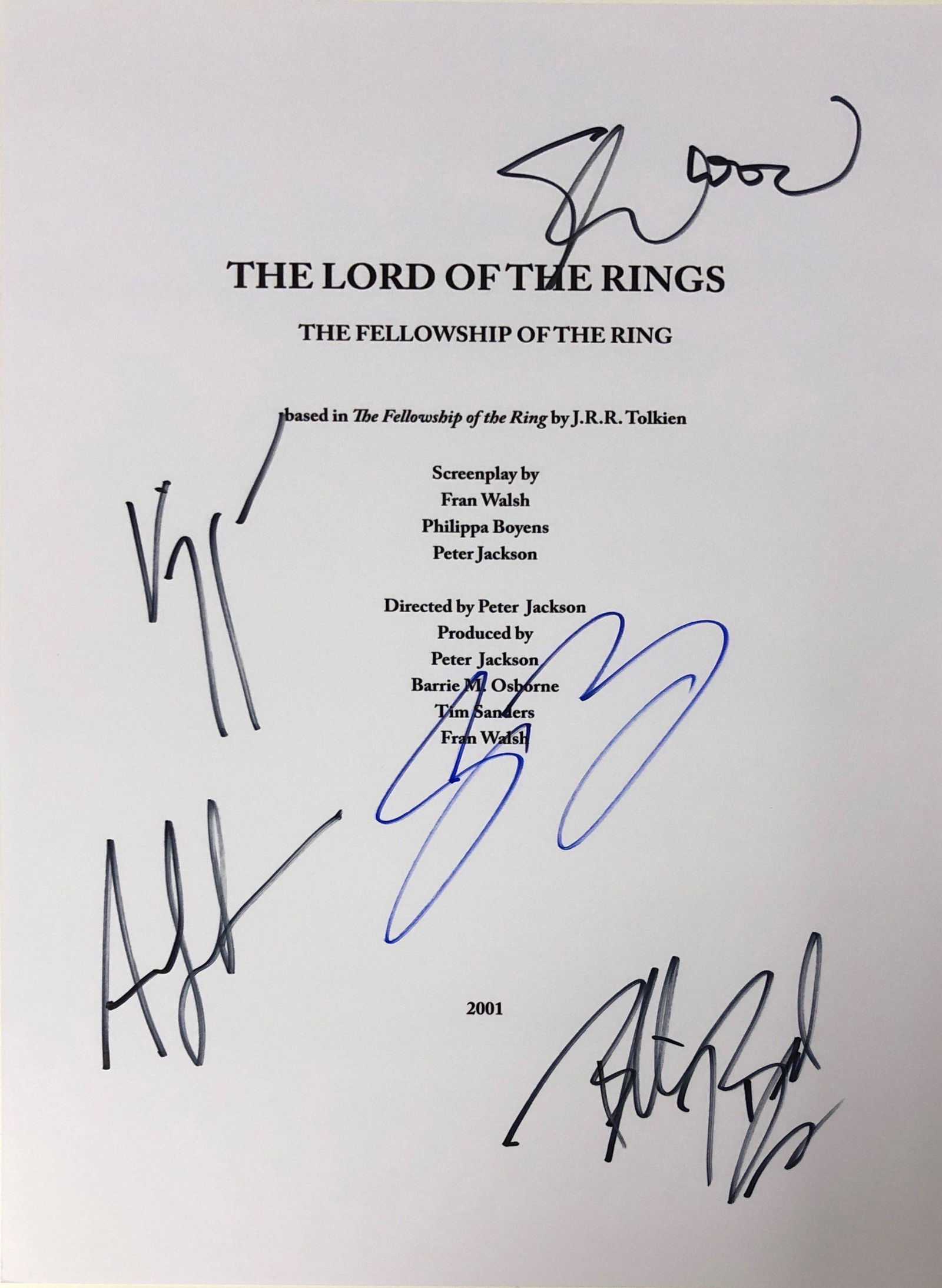 Lord of the Ring Signed Script Cover Sean Bean (1 of 1)