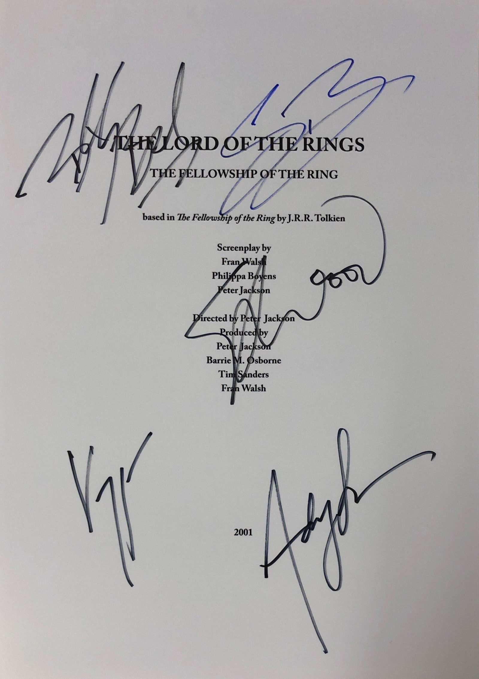 Lord of the Ring Signed Script Cover Sean Bean (1 of 1)