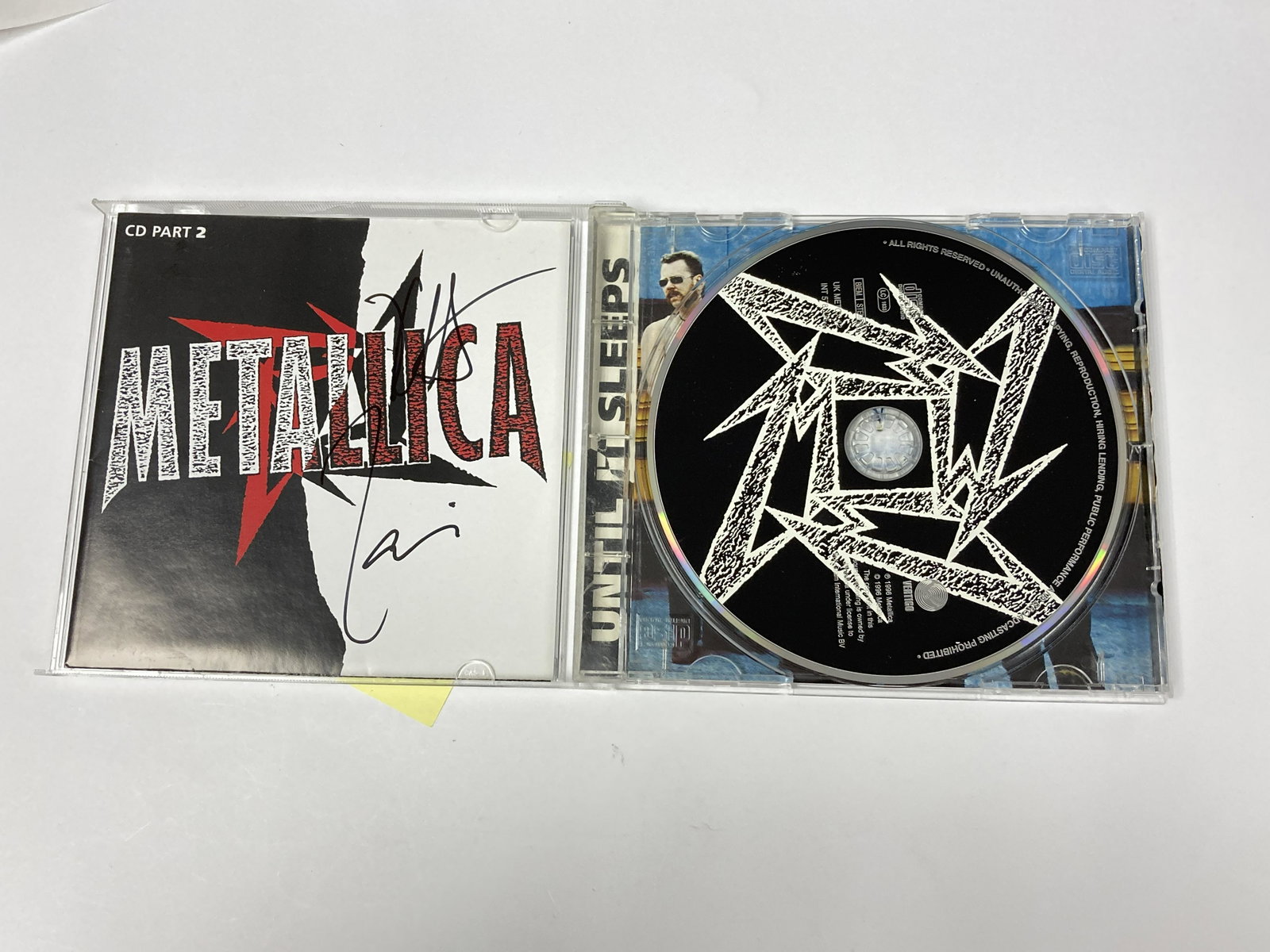 Autograph Signed Metallica Until it Sleeps CD: Category: Autograph CollectiblesAutograph Includes: Lars Ulrich, Kirk HammettItem is in great condition with no damage, unframedIf image of documentation is not attached in the listing, the lot is sol