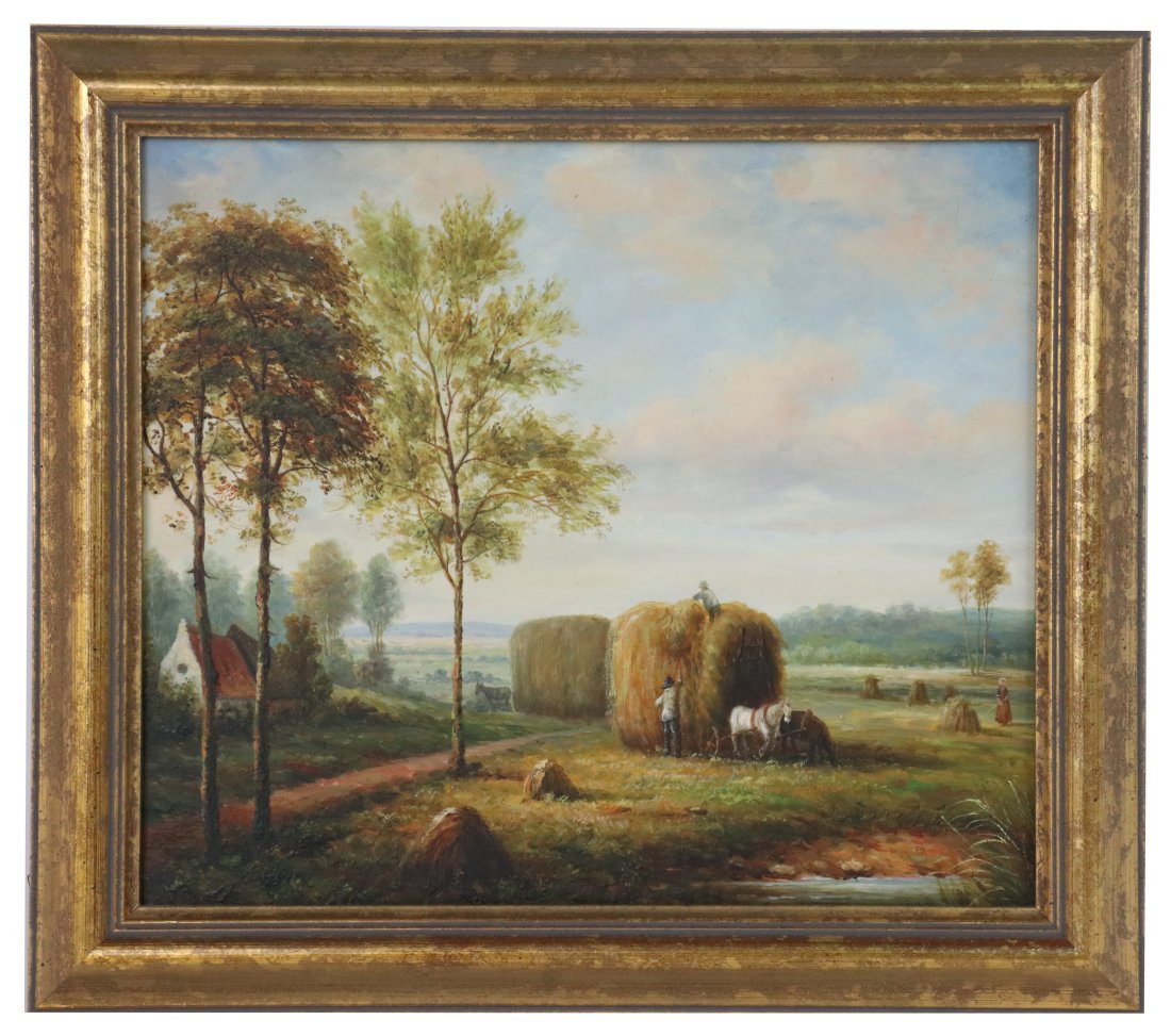 Unknown Country Scene Horse Feeding (1 of 4)
