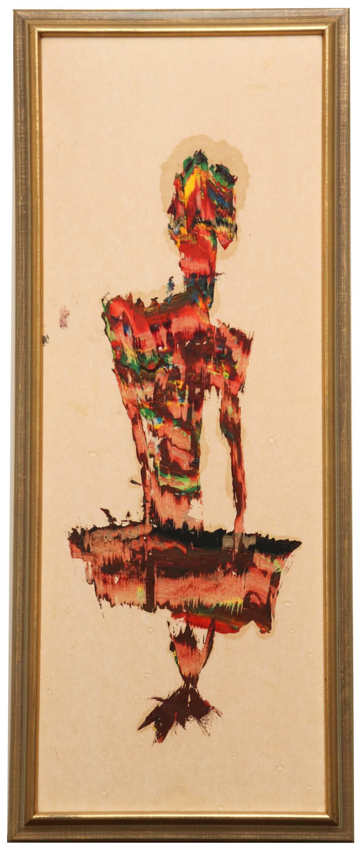 Mid Century Abstract Artist Unknown Oil On Board (1 of 5)