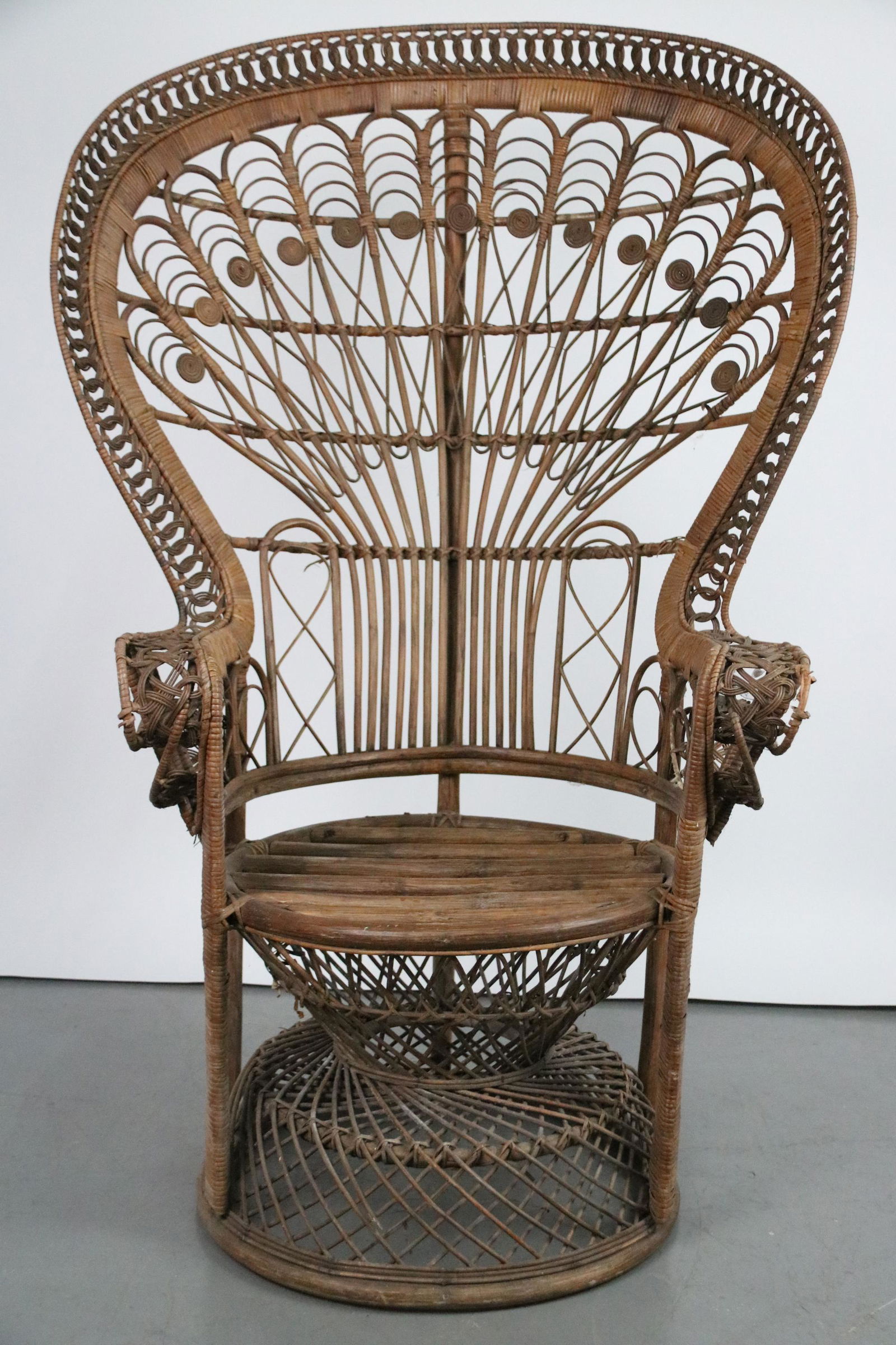 Ornate Rattan Wicker Peacock Chair (1 of 9)