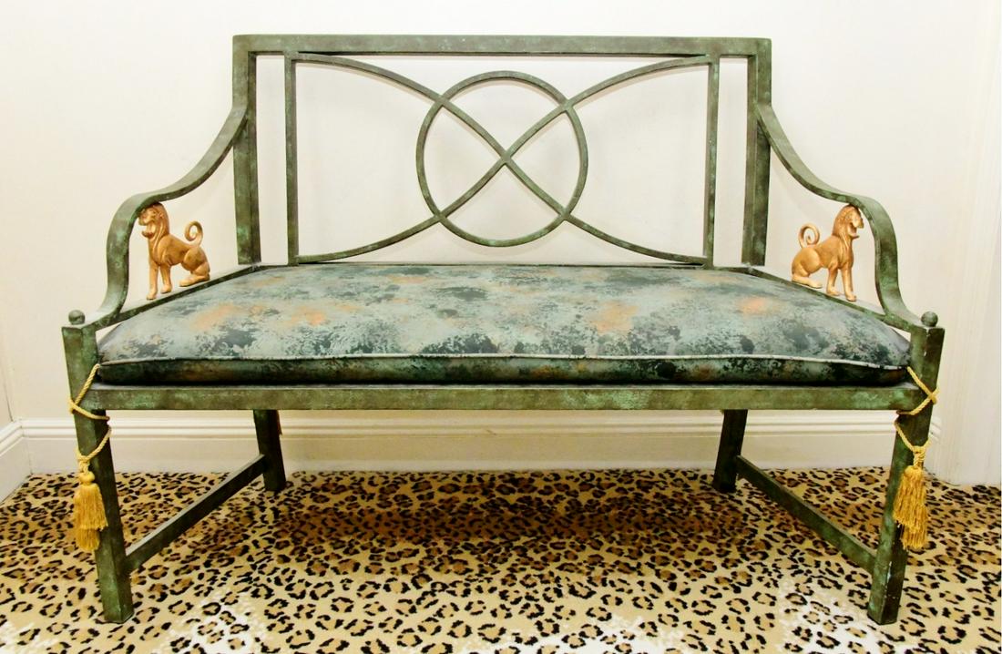 Griffin Accent Bench with Custom Upholstered Seat (1 of 5)