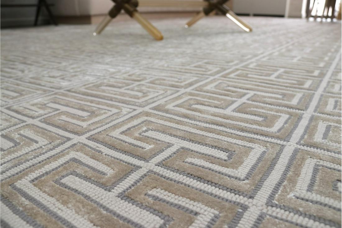 Stark Ivory And Brown Wool And Silk Carpet 11 X 19 Paid $38,000 (1 of 11)