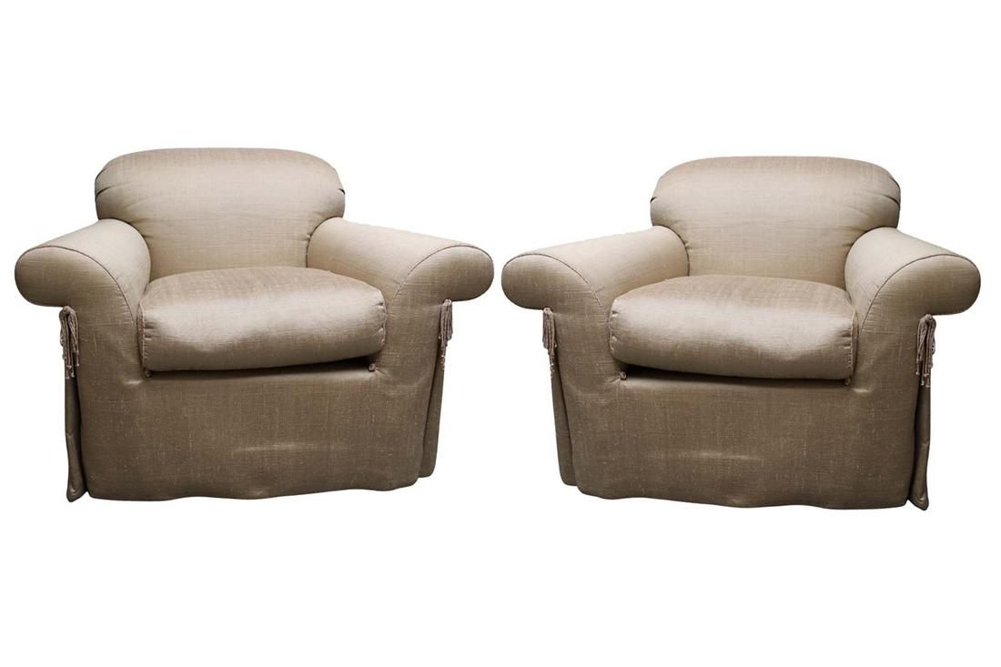 Pair Of Oversized J. Robert Scott Arm Chairs (1 of 12)