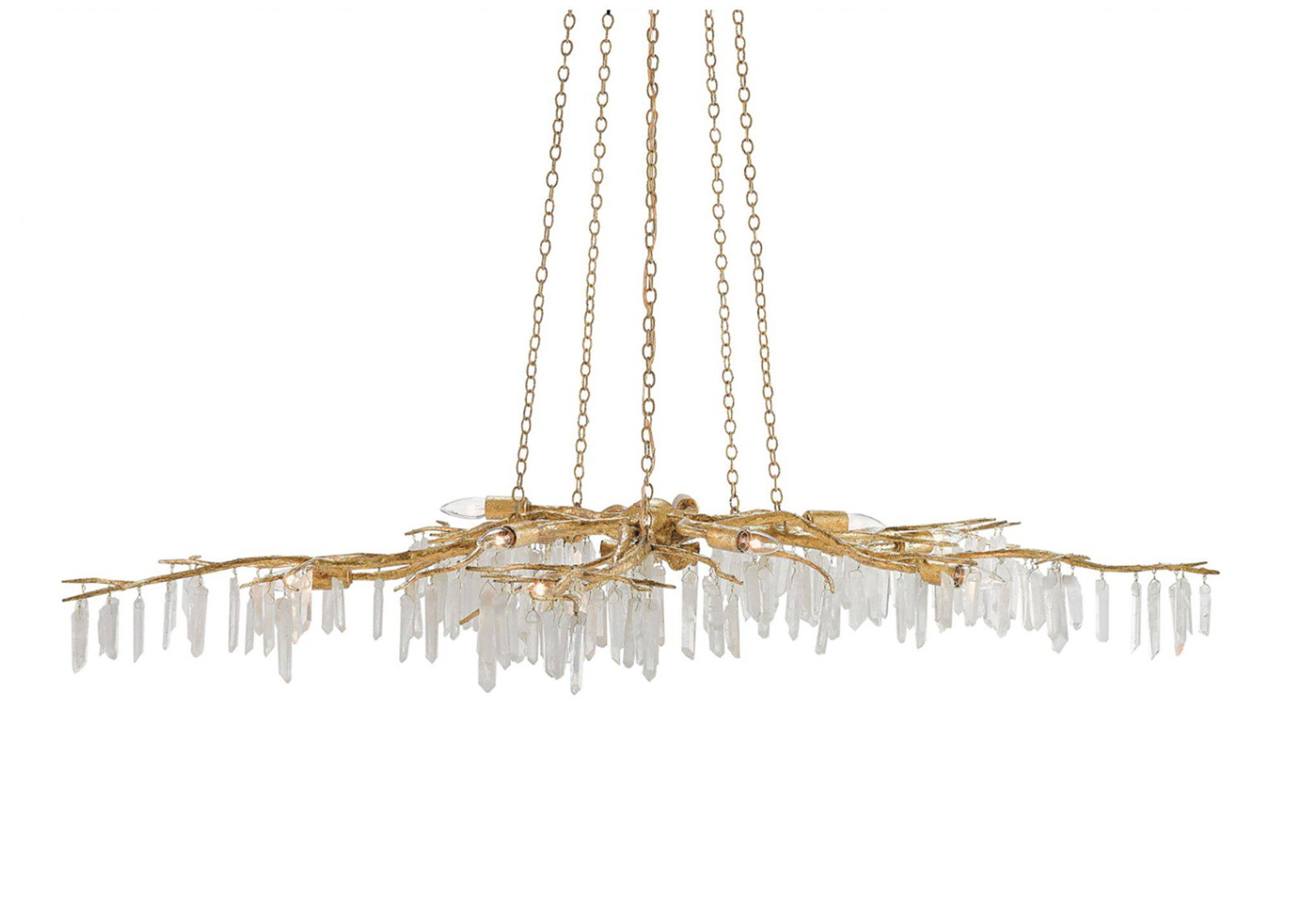 Currey & Company Forest Dawn 8 - Light Quartz Chandelier (1 of 16)