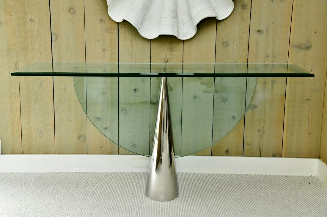 Brueton Pinnacle Glass Console Table By Jay Wade Beam (1 of 8)
