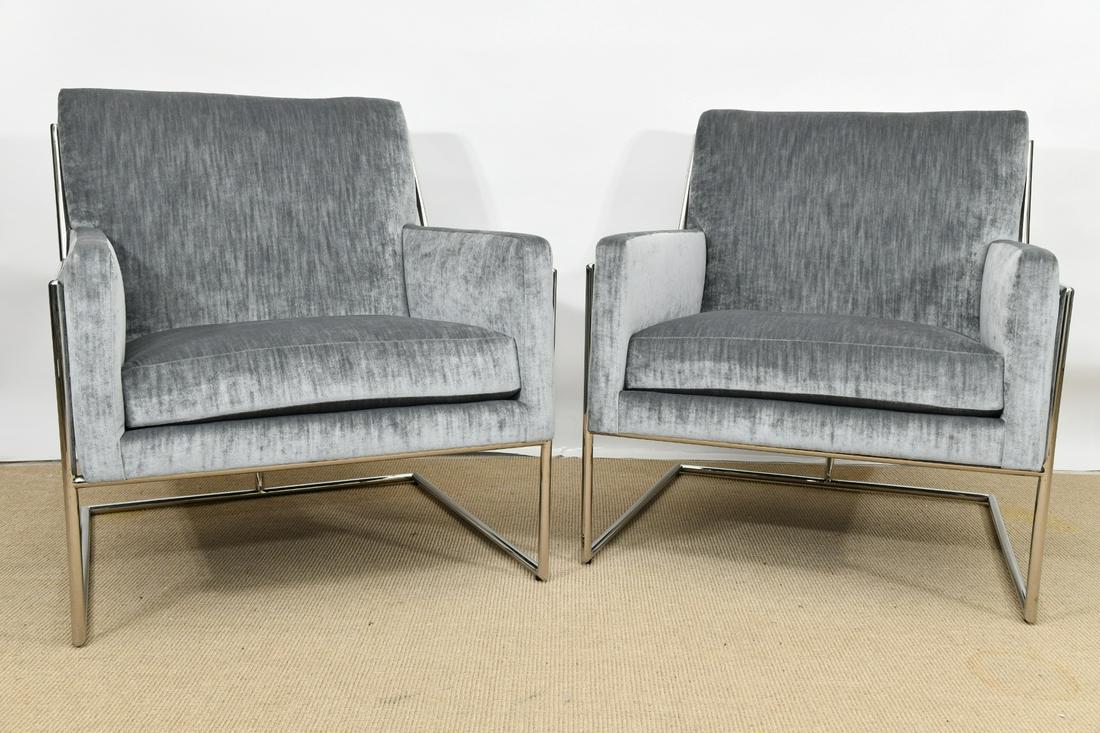 Thayer Coggin Chrome Hi Wire Lounge Chairs (1 of 9)