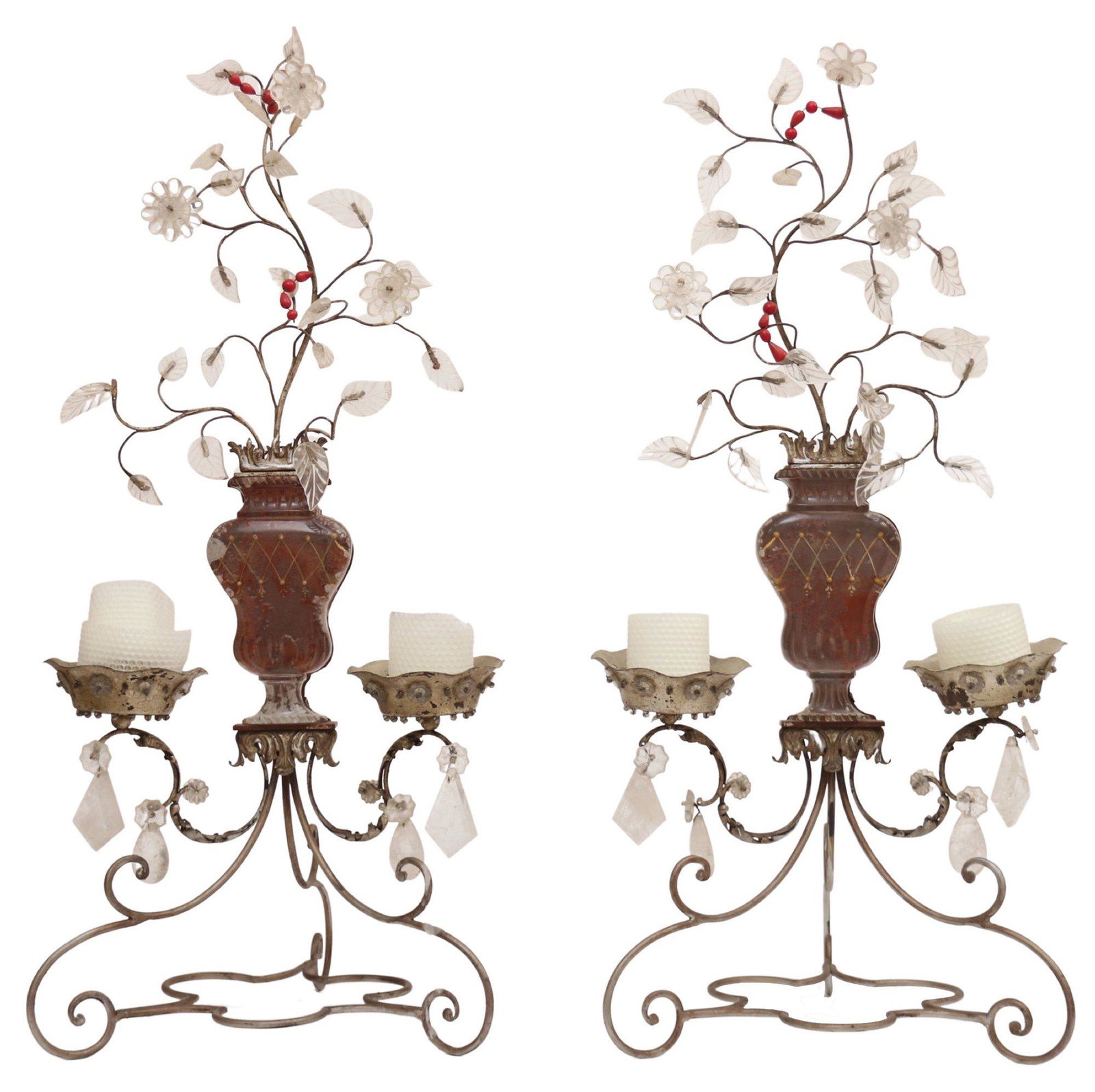 Maison Bagues Rock Crystal Girandoles Or Candelabras (1 of 6)