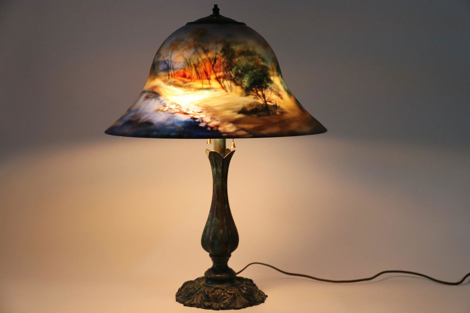 Ulla Darni Signed Reverse Painted Lamp (1 of 12)