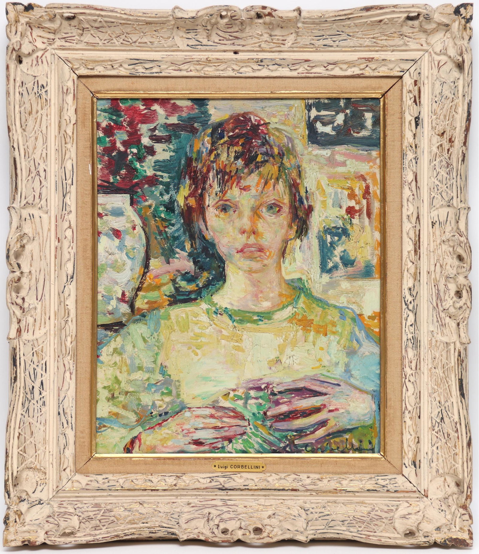 Luigi Corbellini (1901 - 1968) Oil On Canvas Portrait Of A Young Boy (1 of 7)
