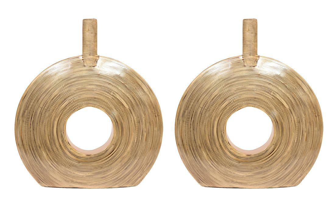 Modern Large Natural Lacquer Bamboo Vases (1 of 8)