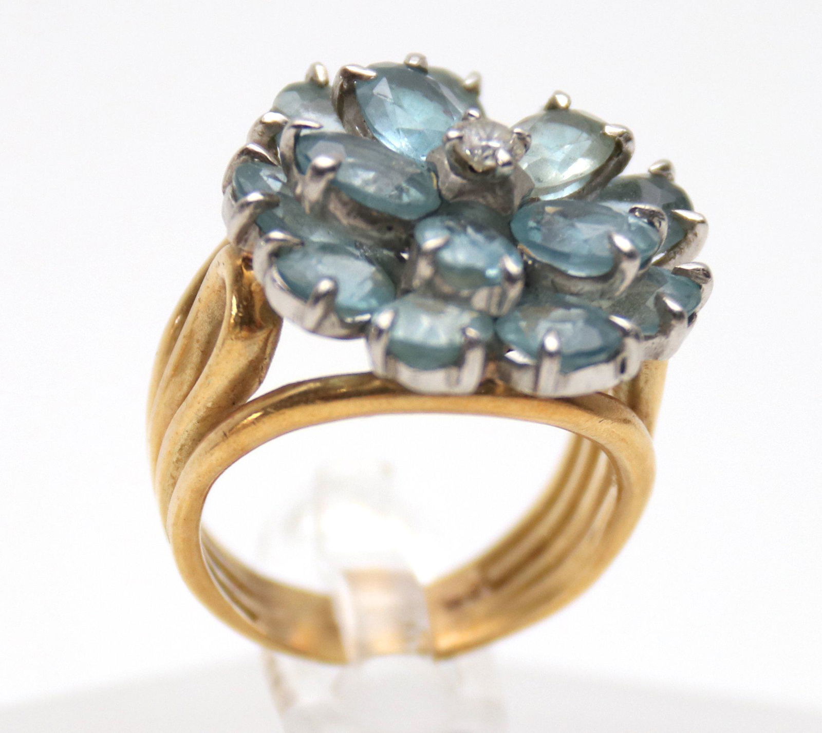 1960s Tiffany & Co. Aquamarine Diamond 18k Gold Ring (1 of 6)