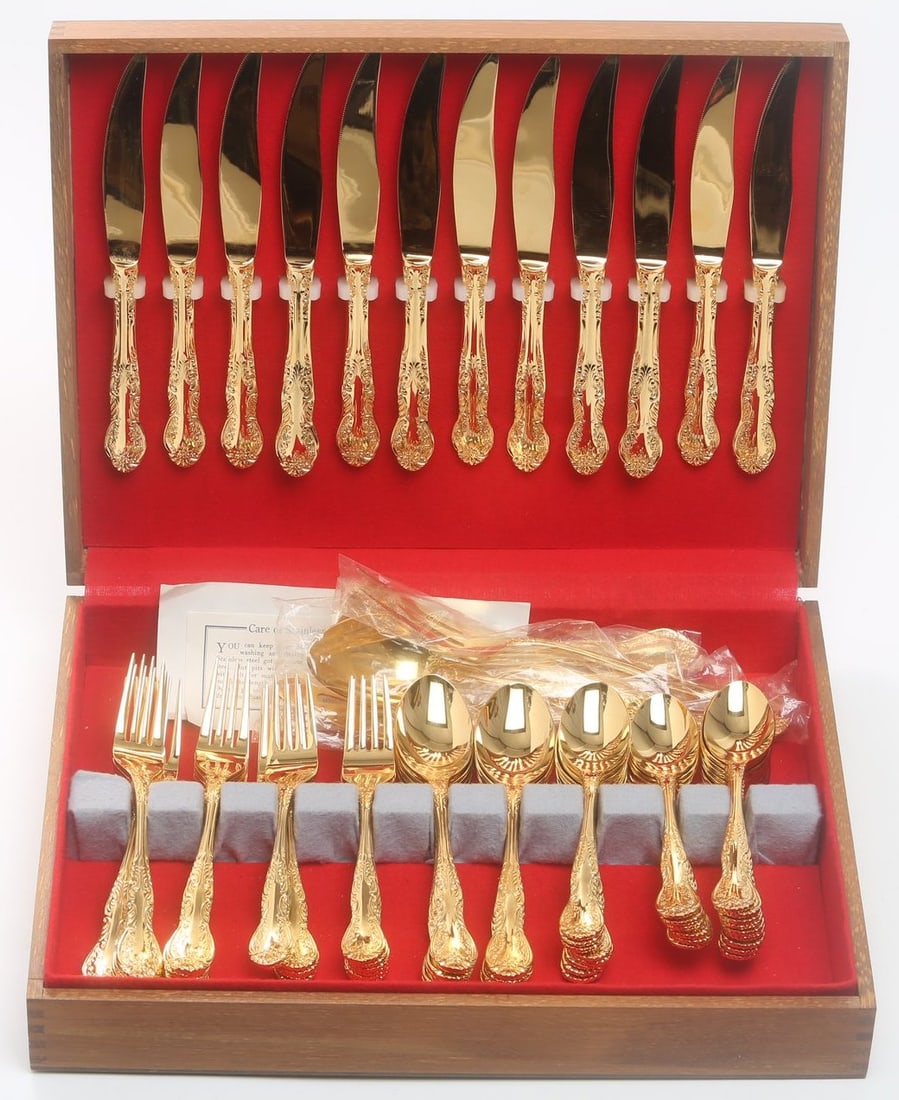 MCM Gold Tone Flatware Set (1 of 5)