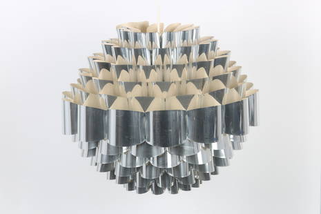 Morten Gottler Diamond Pendant Chandelier: Designed by Morten Gøttler for Quality System the Diamond pendant is similar in approach to Simon Karkov's Norm 69 lamp. Designed to be shipped flat and assembled by the customer the thin