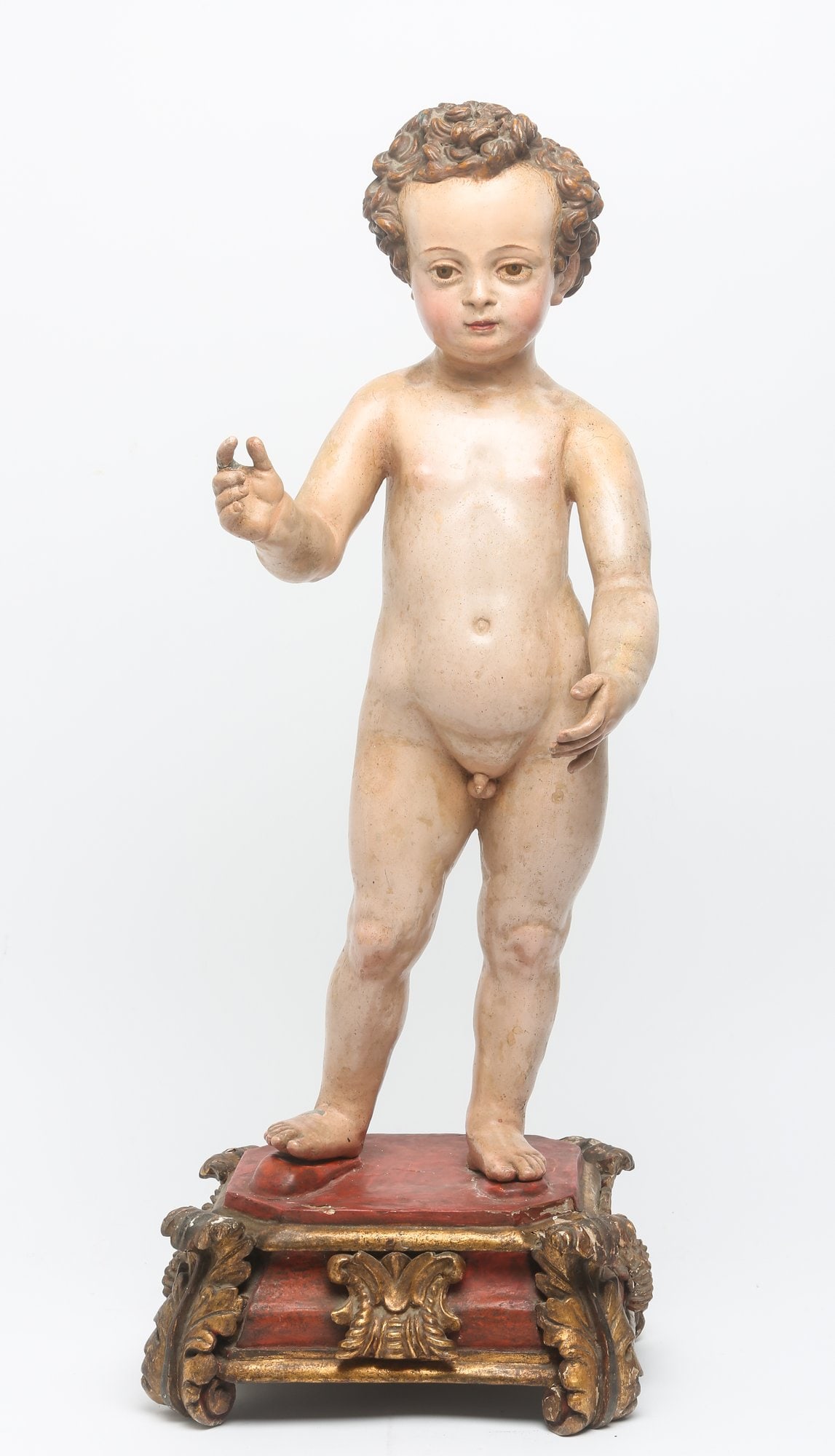 The Christ Child Polychrome Sculpture 17th Century (1 of 7)